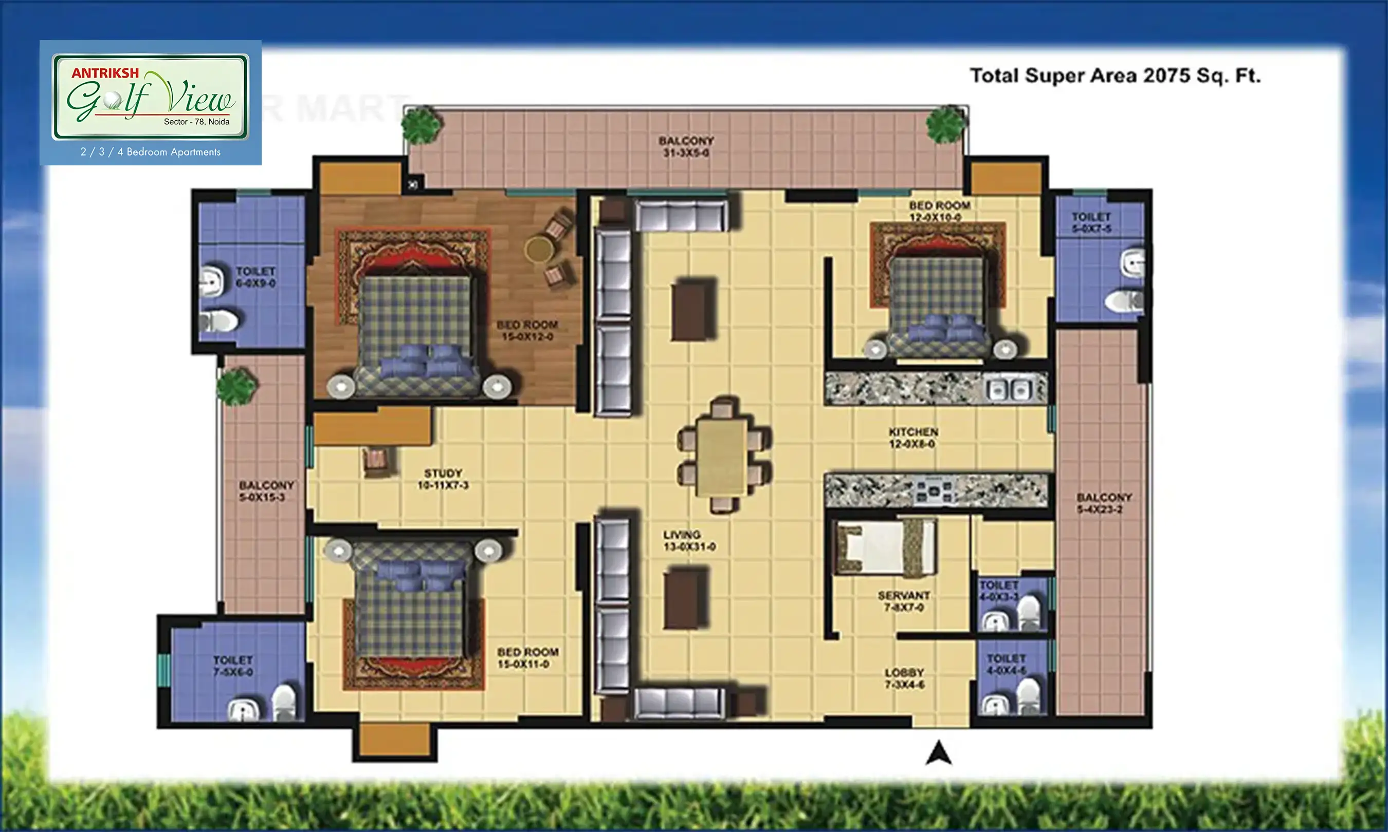 2075 Sqft