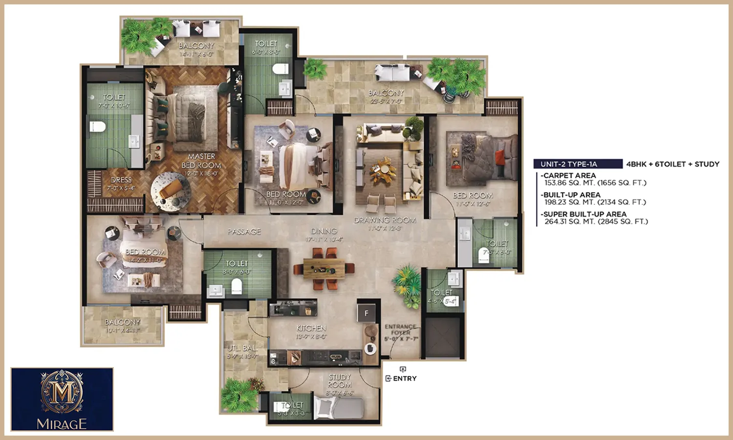 2845 Sqft