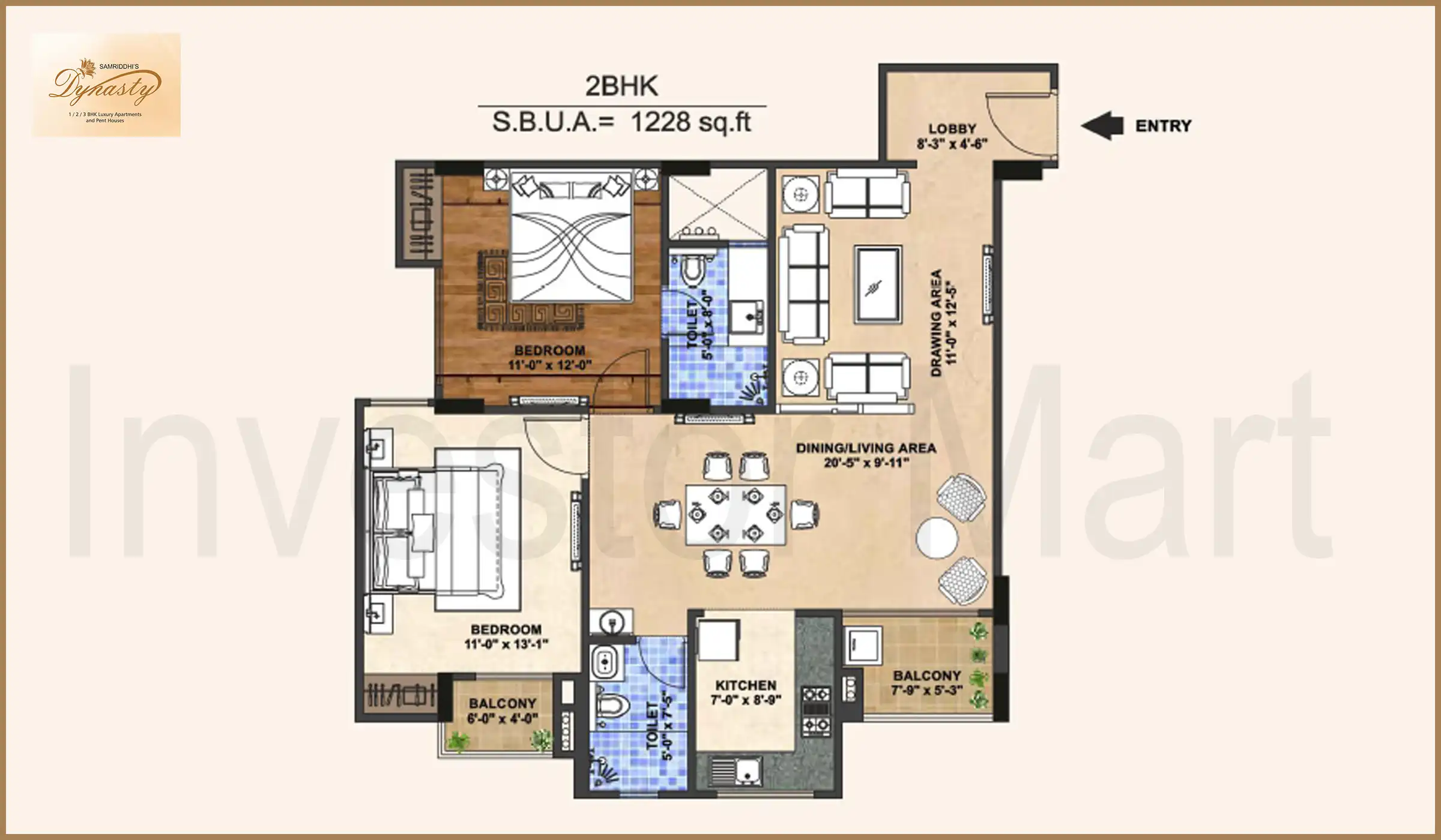 1228 Sqft