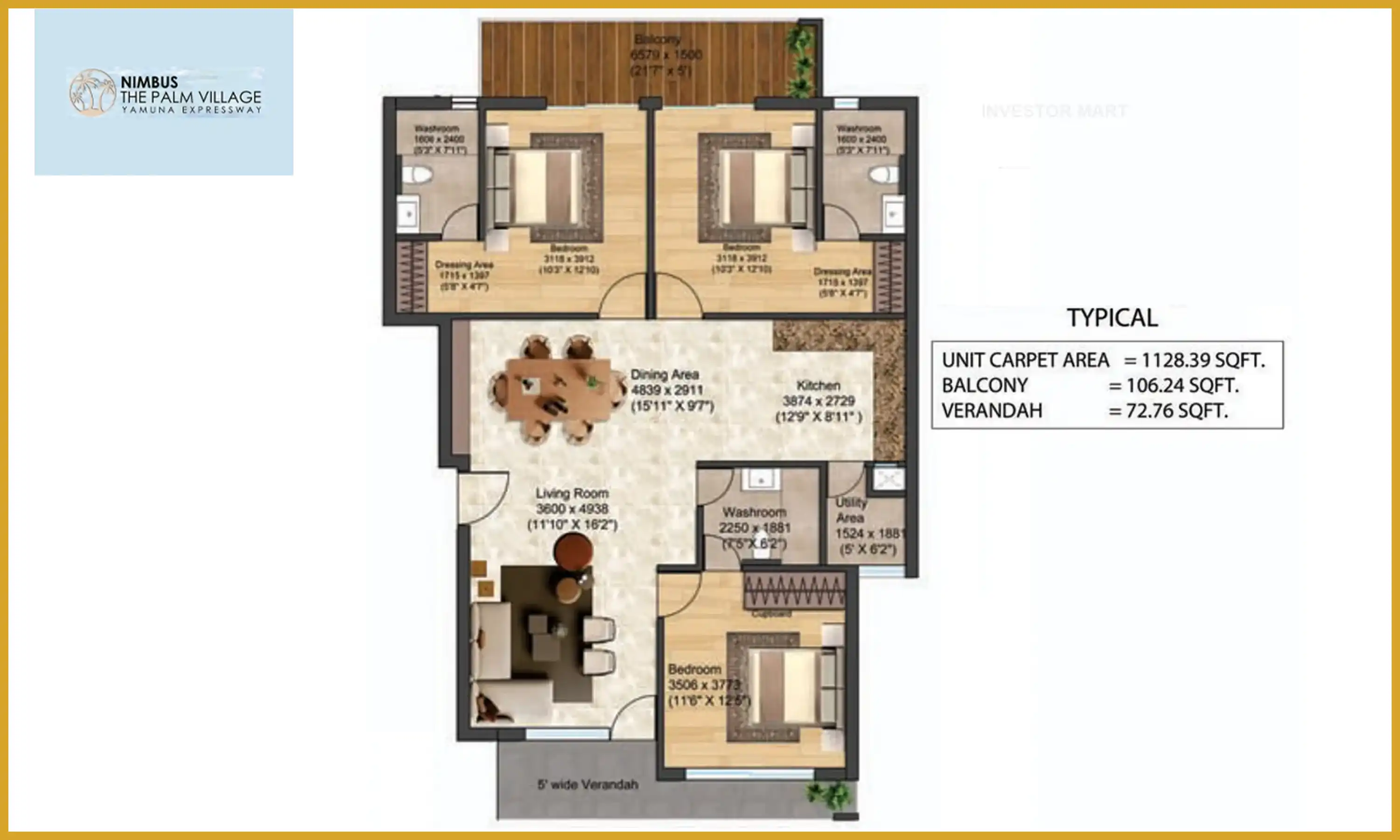 1128 Sqft