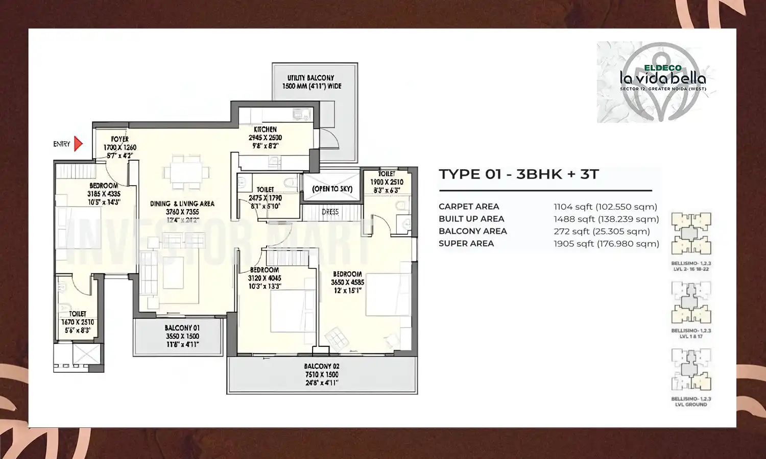 1905 Sqft