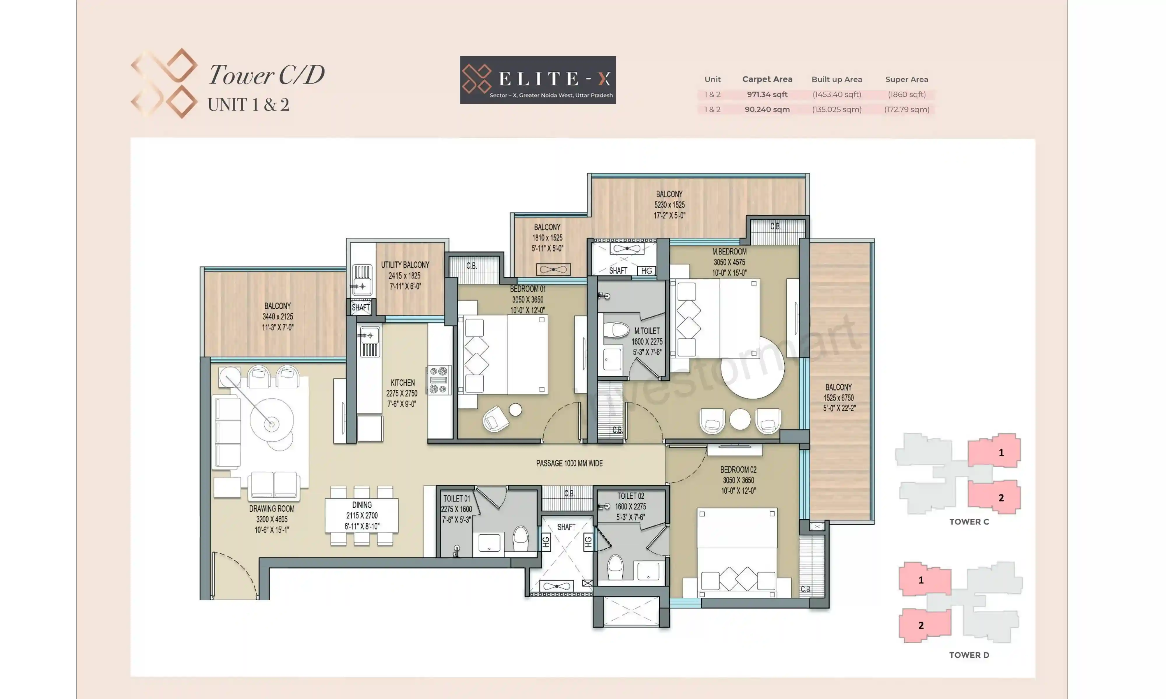 1860 Sqft