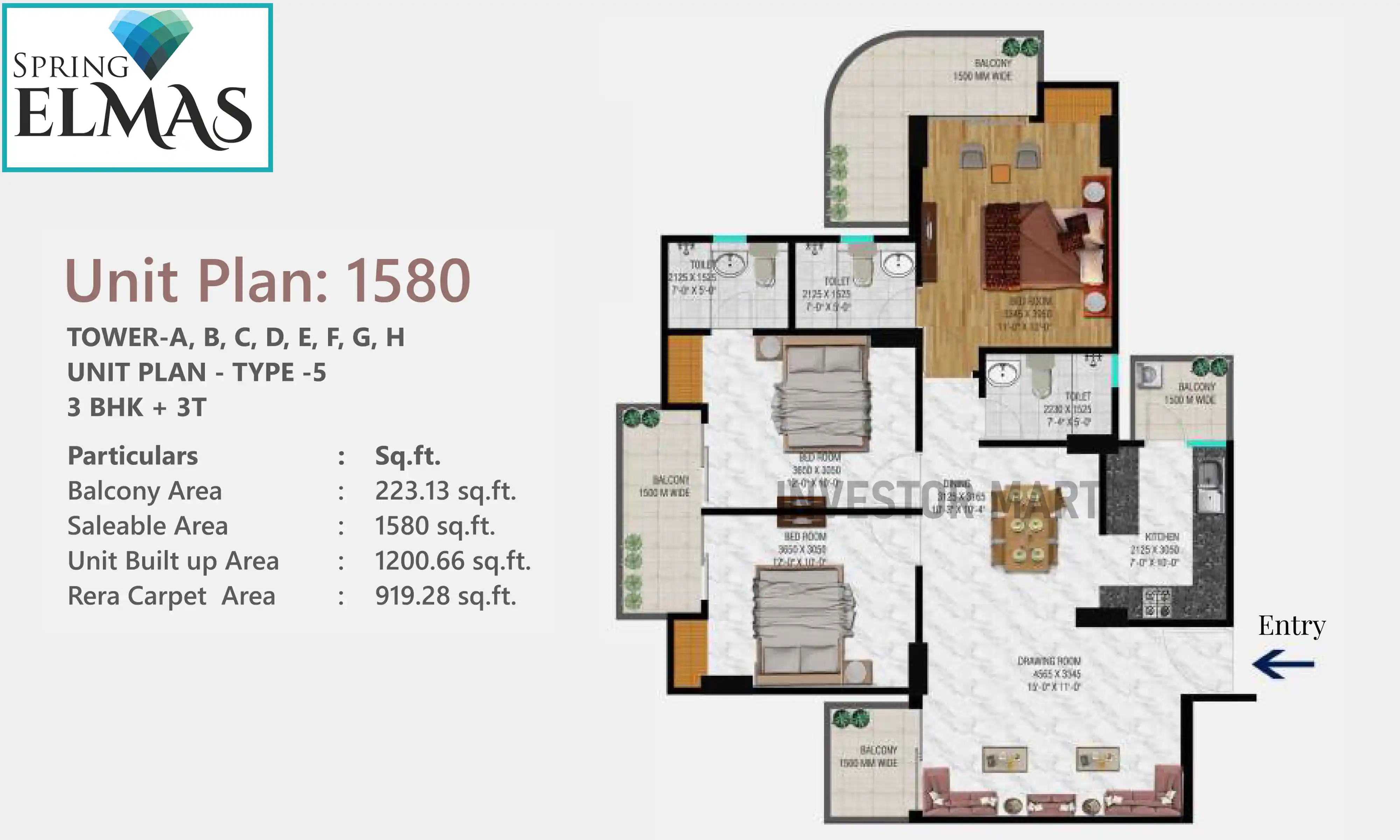 1580 Sqft