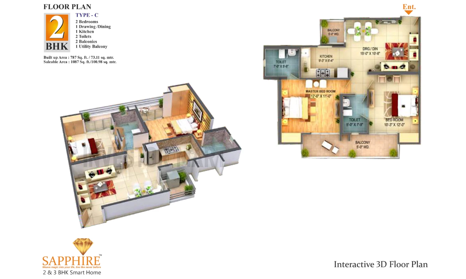 1087 Sqft