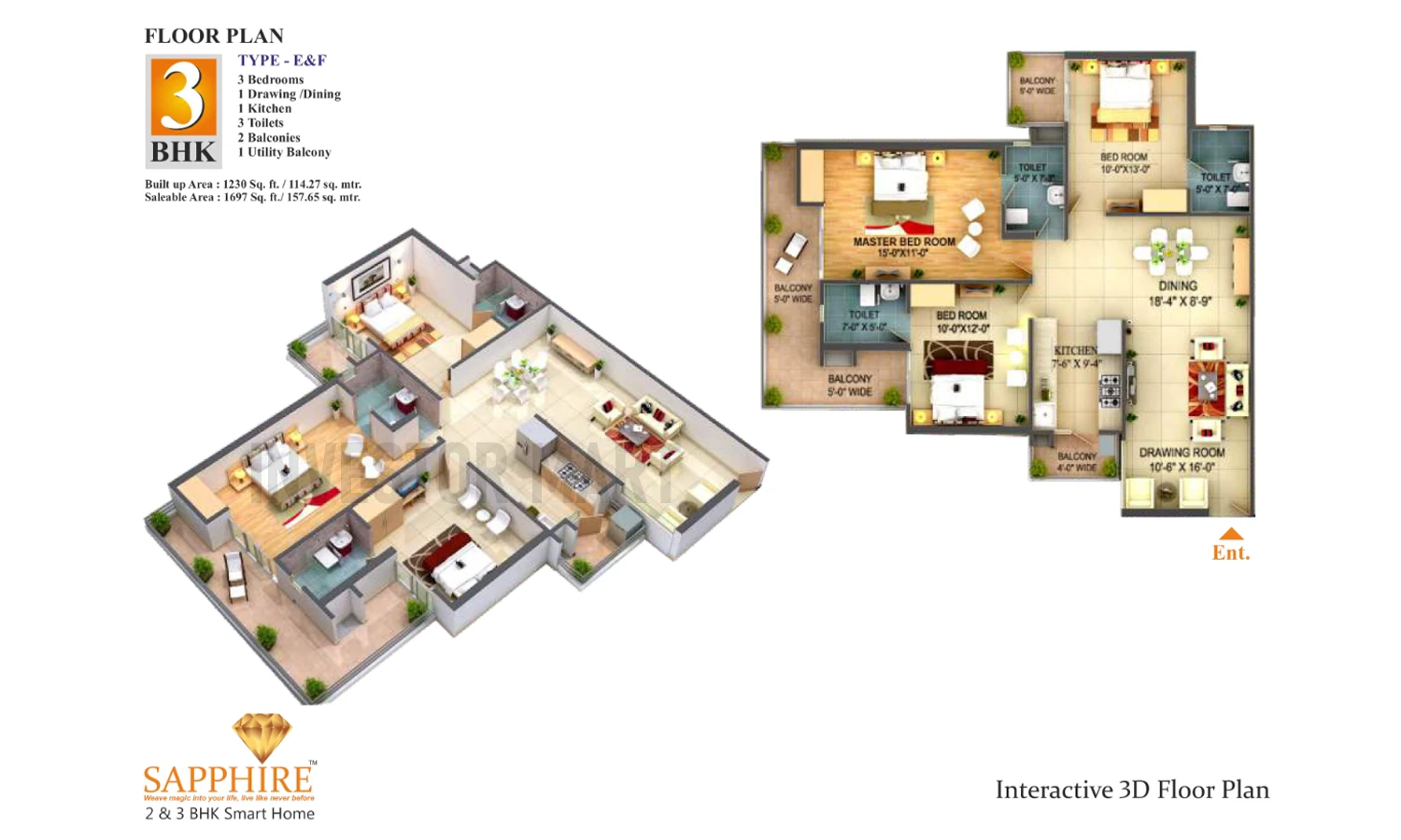 1697 Sqft