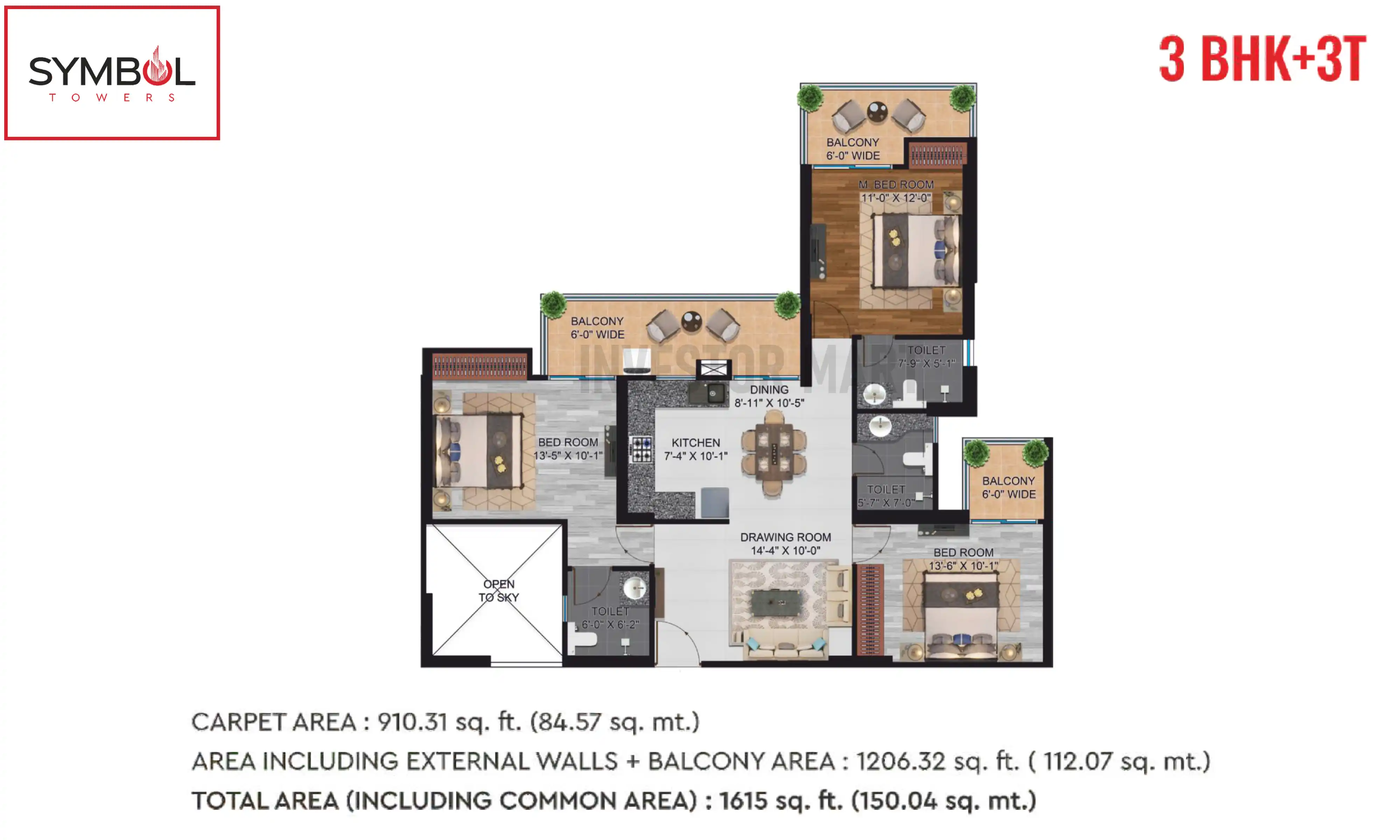 1615 Sqft