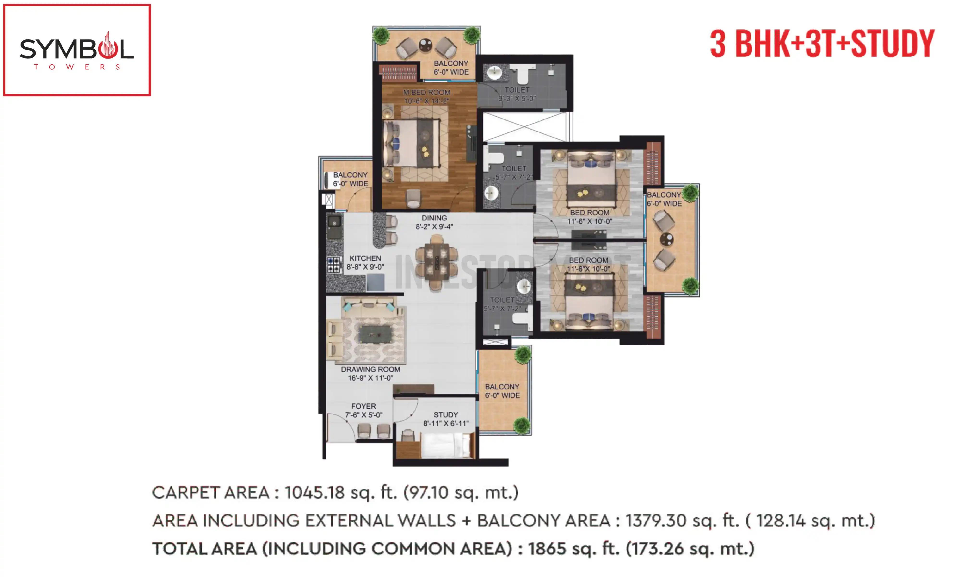 1865 Sqft