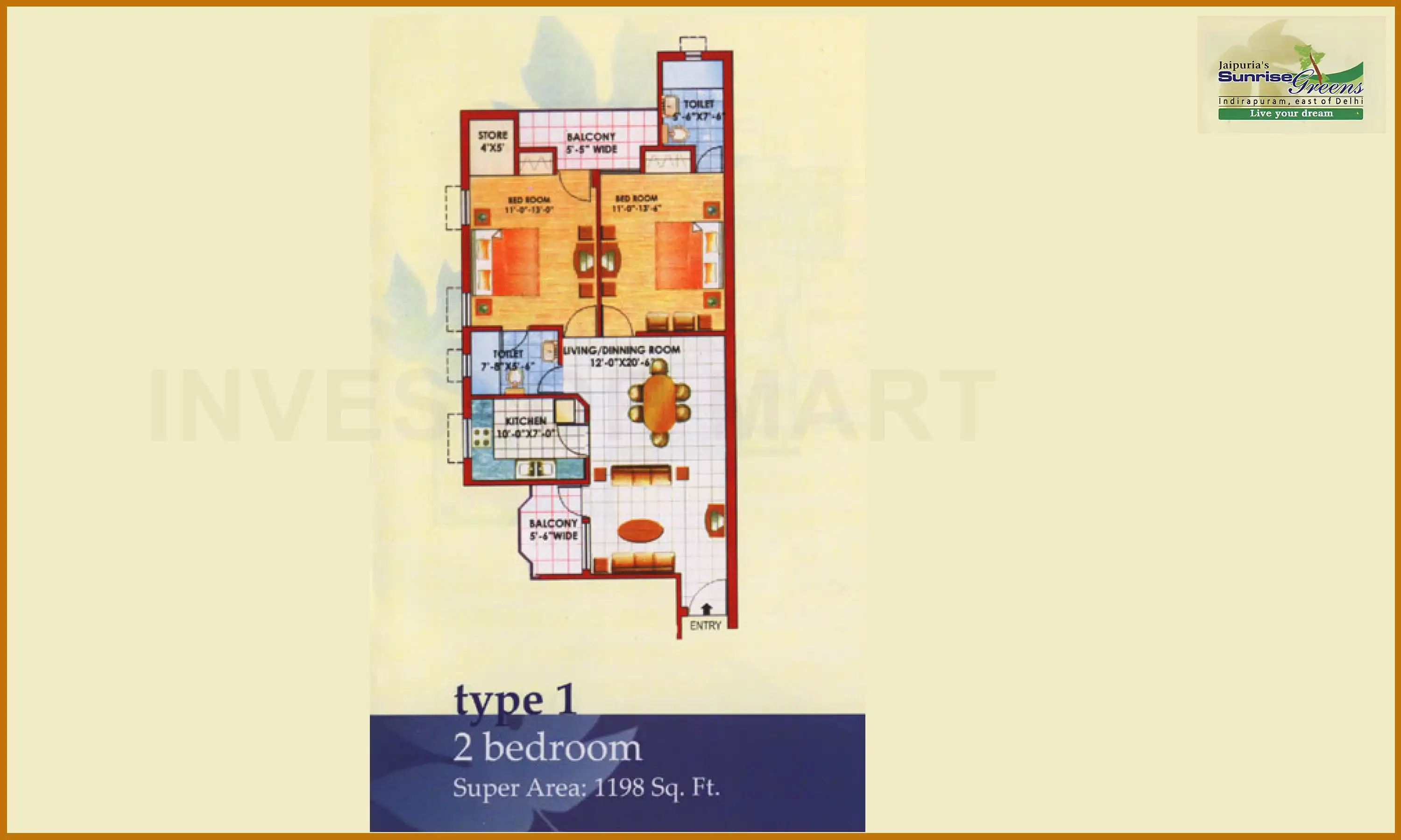 1198 Sqft