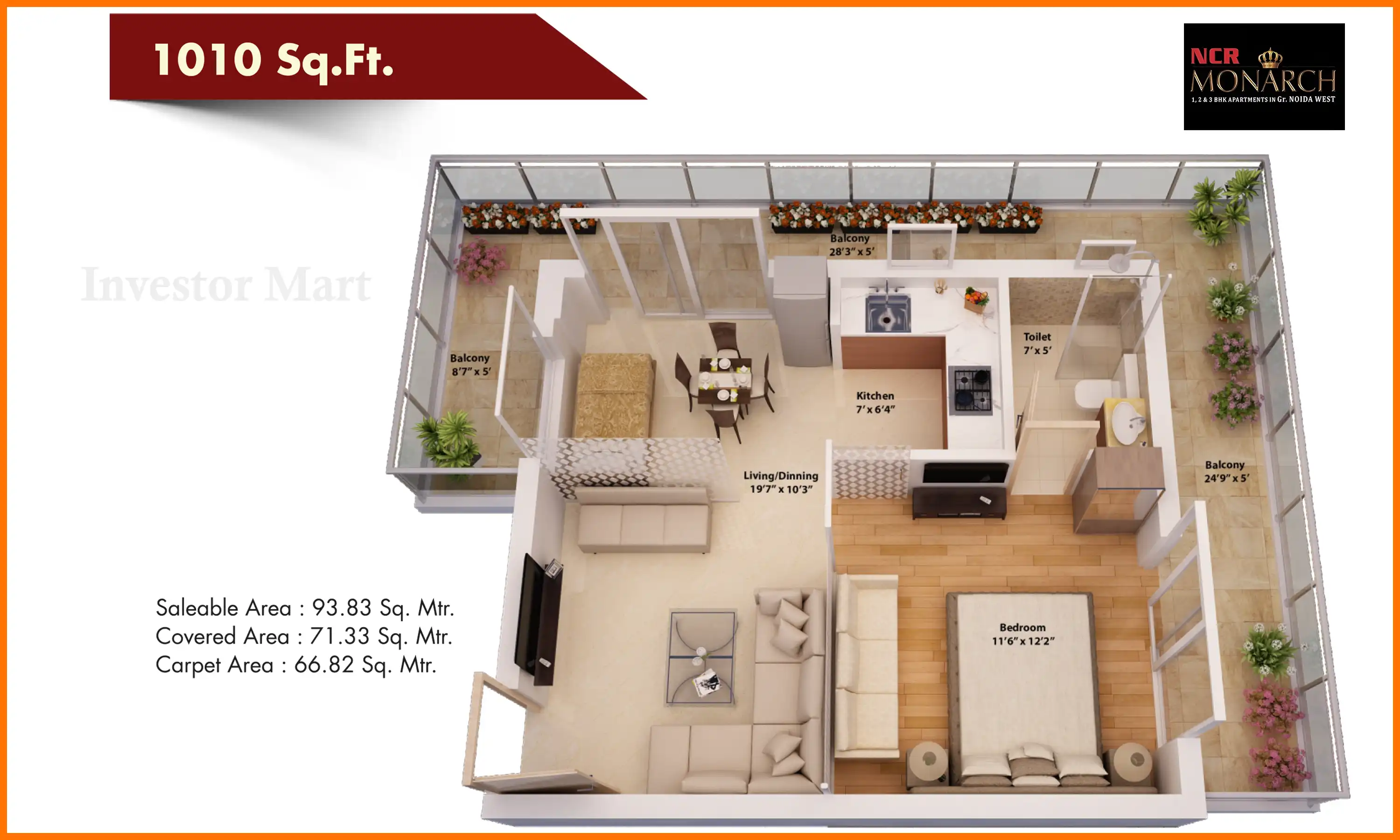 1010 Sqft