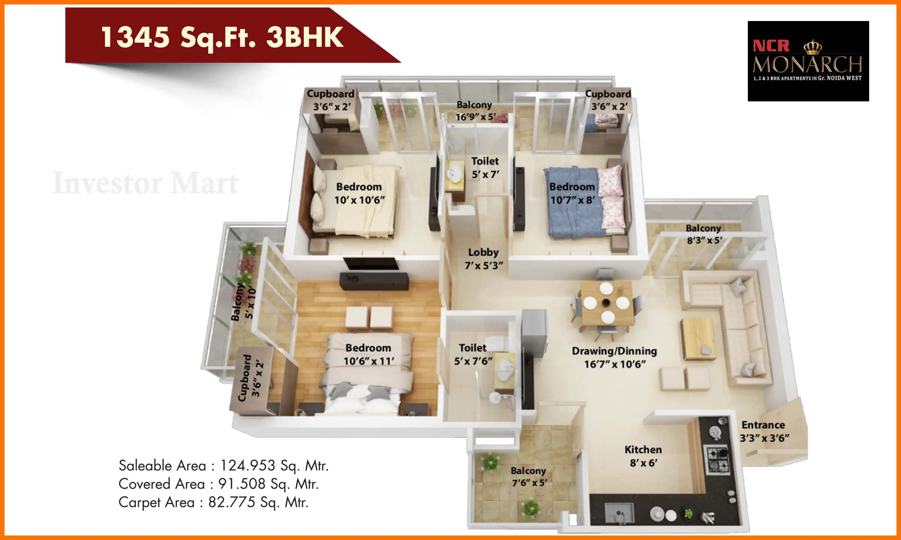 1345 Sqft