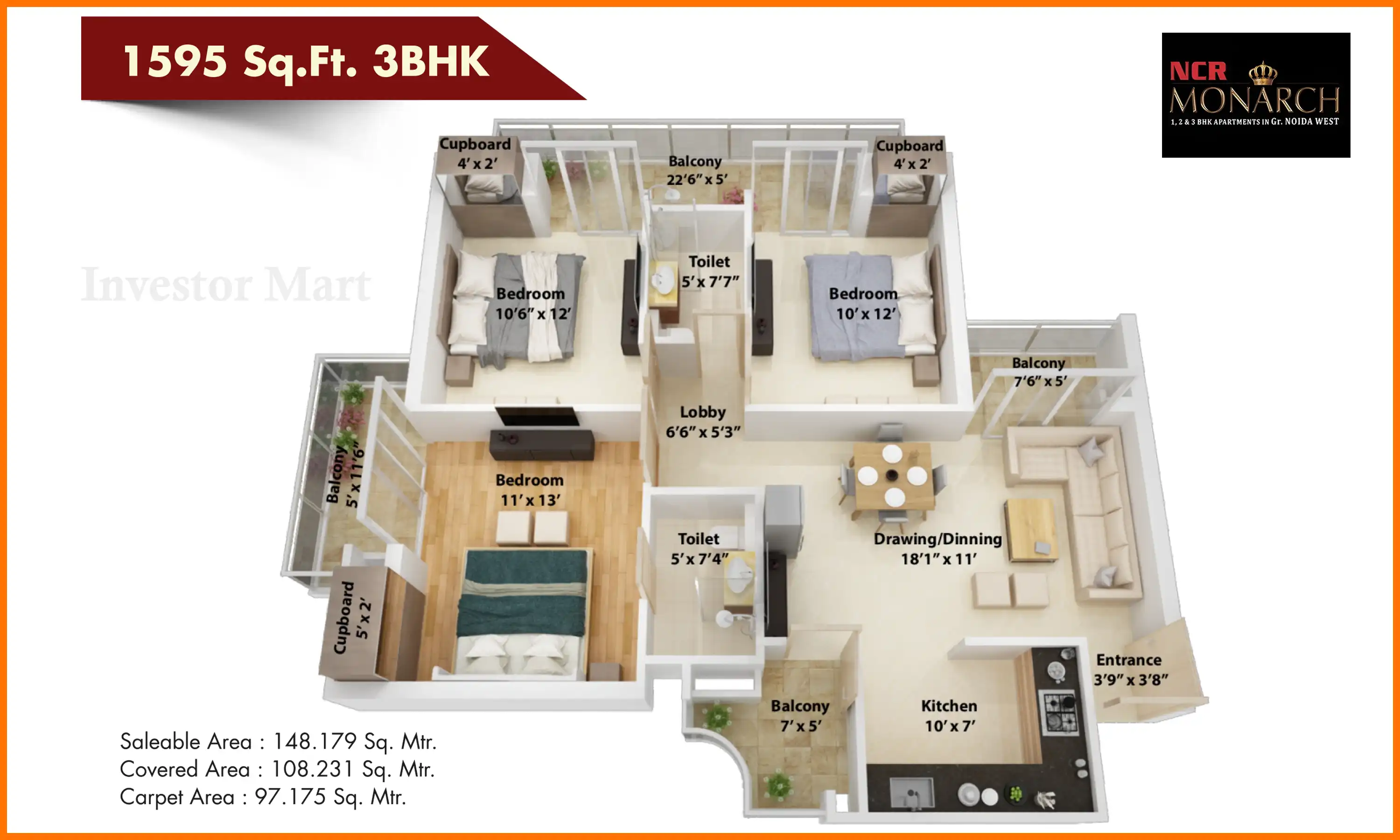 1595 Sqft