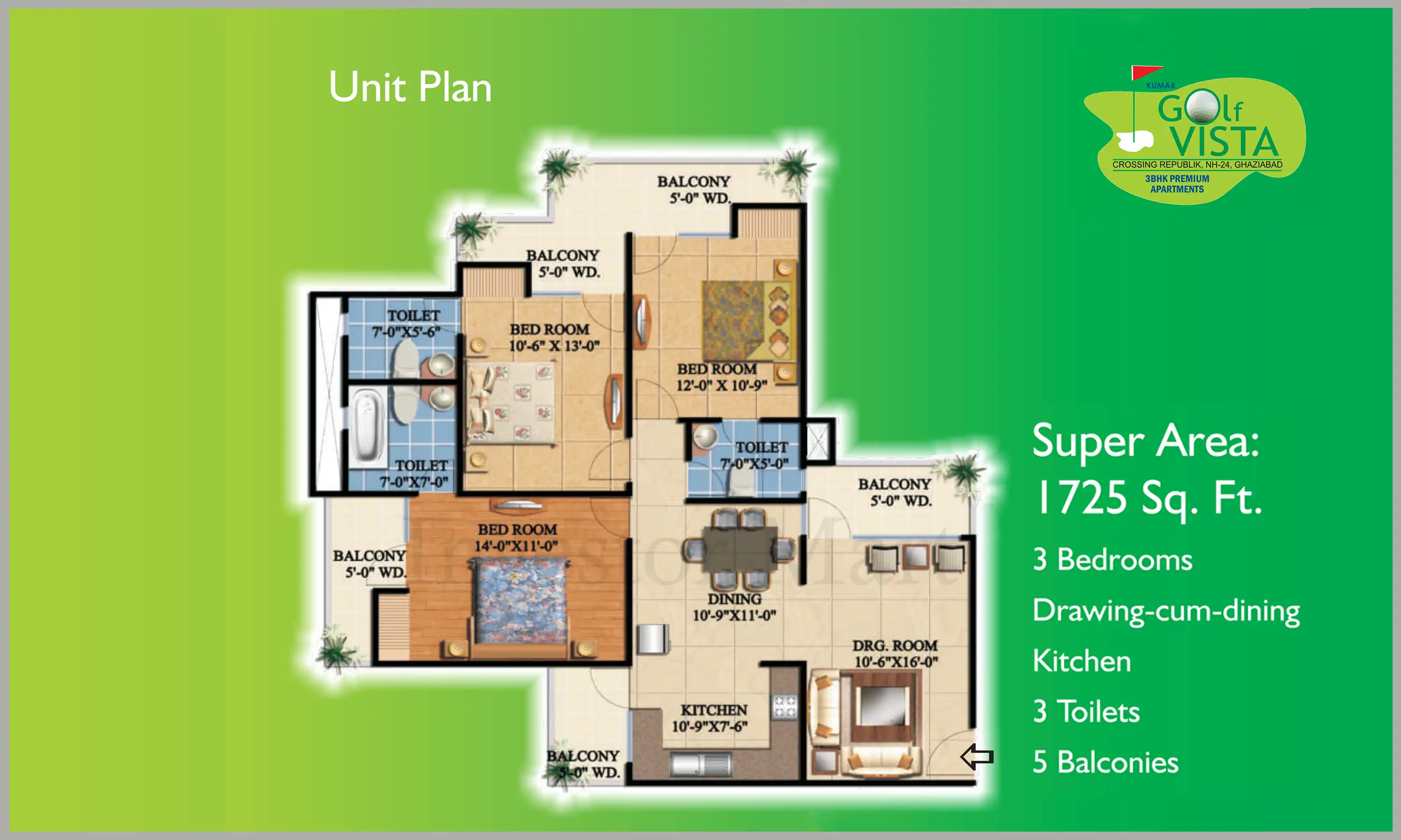 1725 Sqft