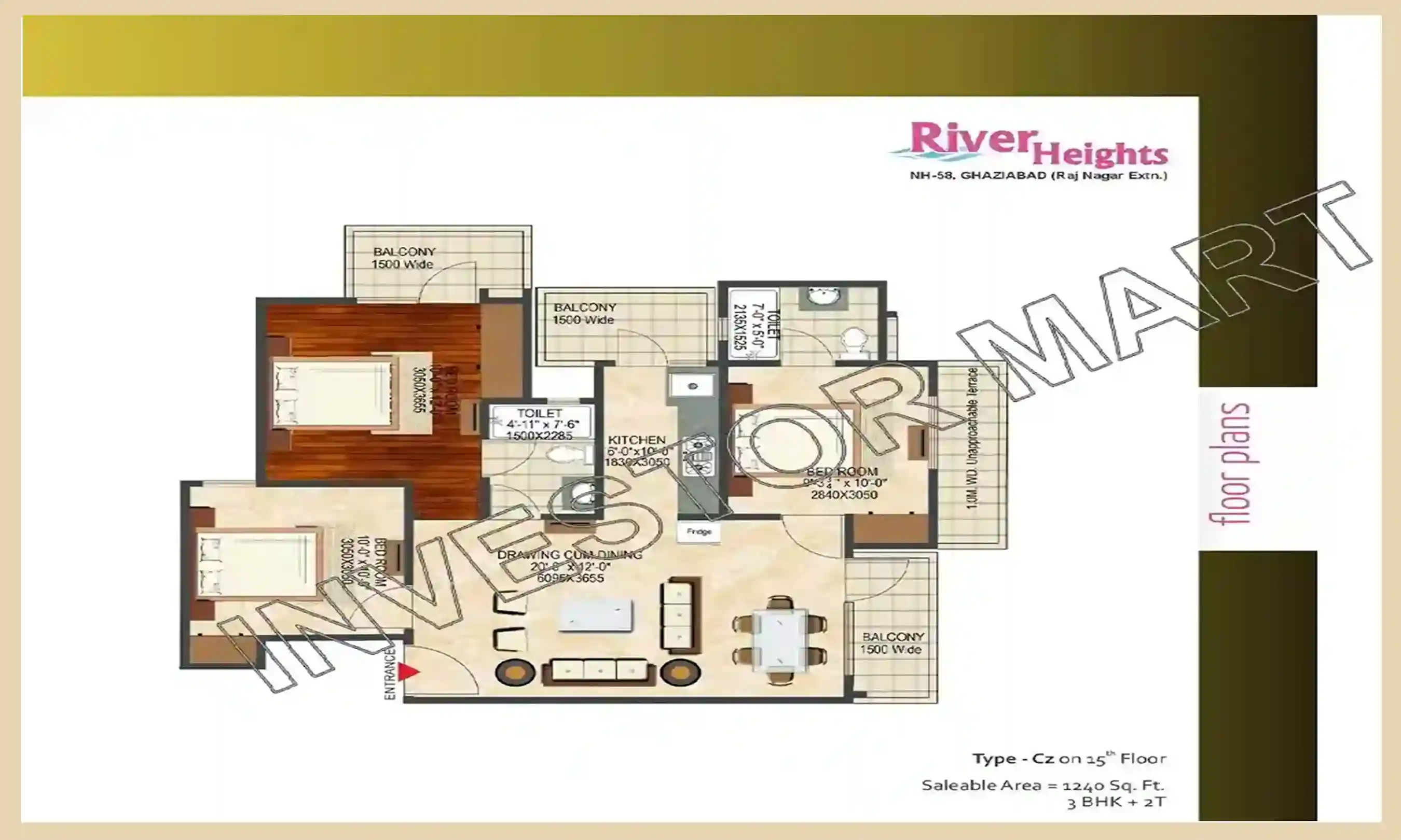 1240 Sqft