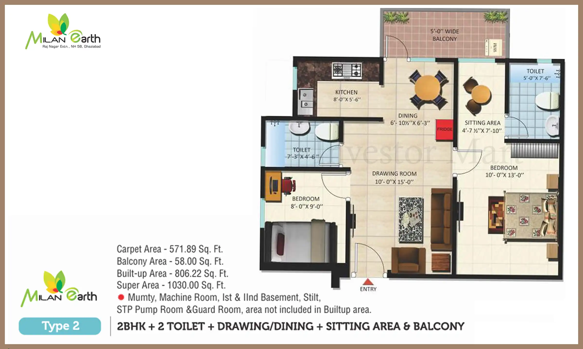 1030 Sqft