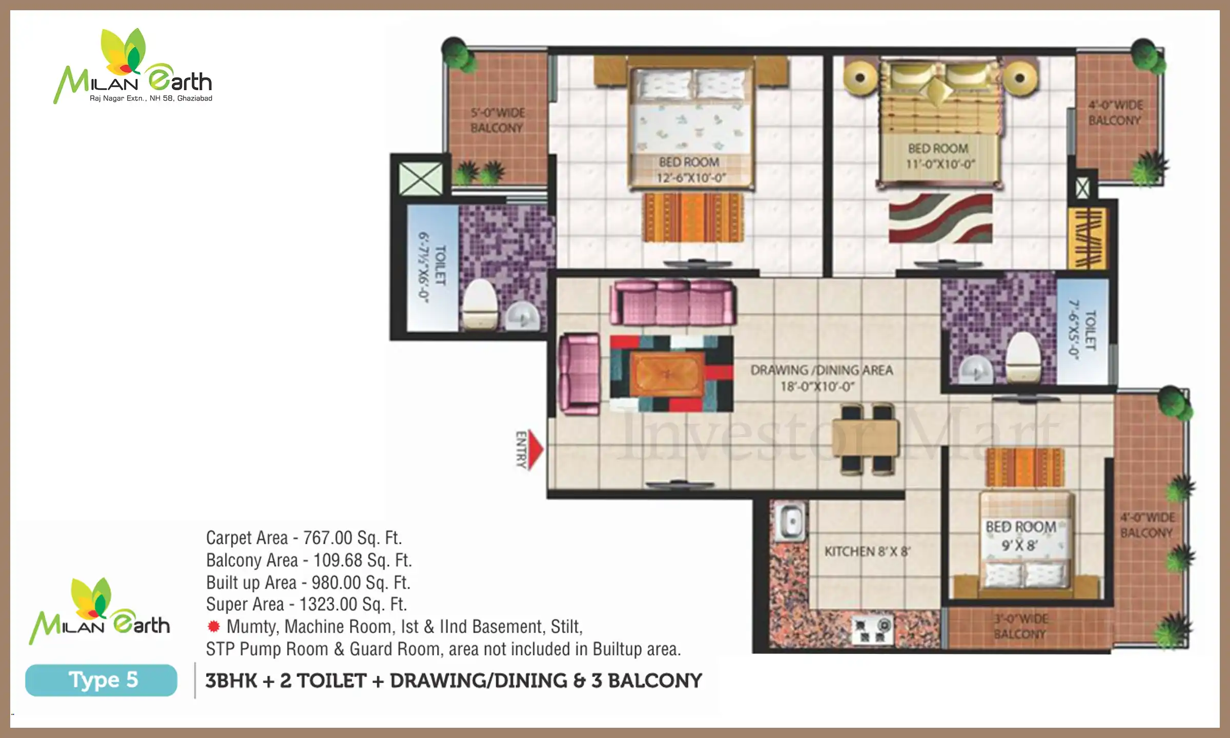1323 Sqft