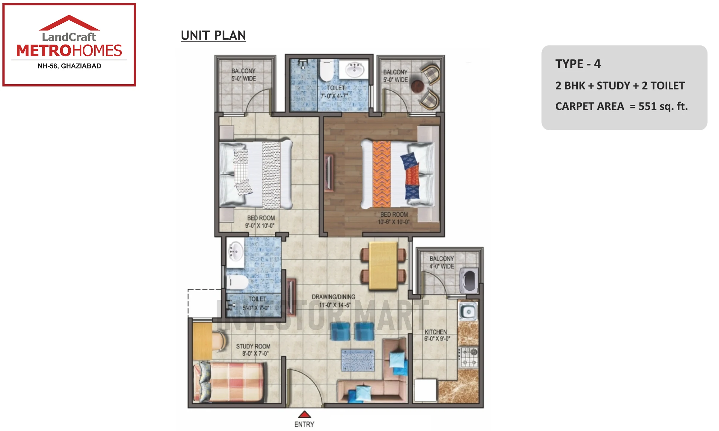 551 Sqft