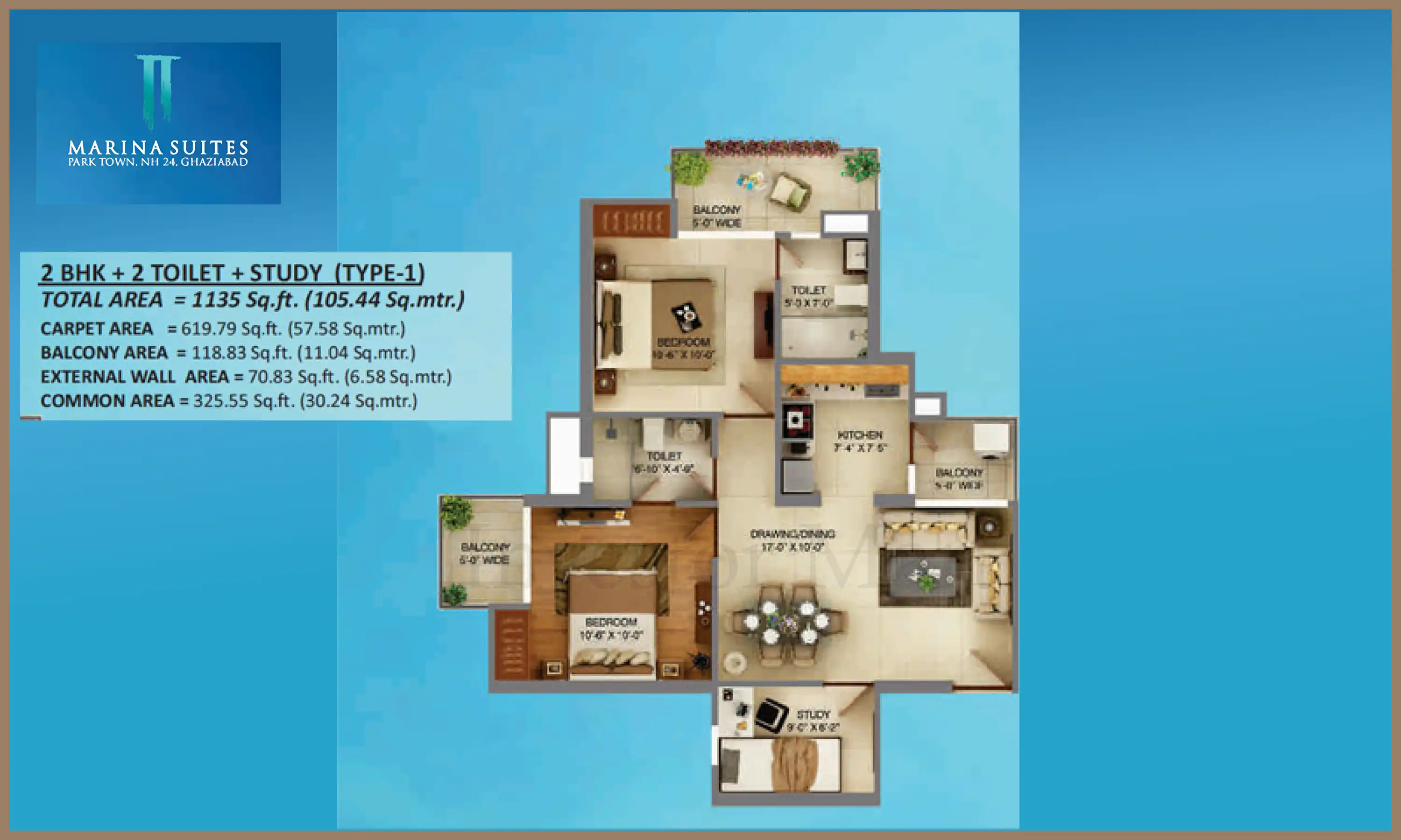 1135 Sqft