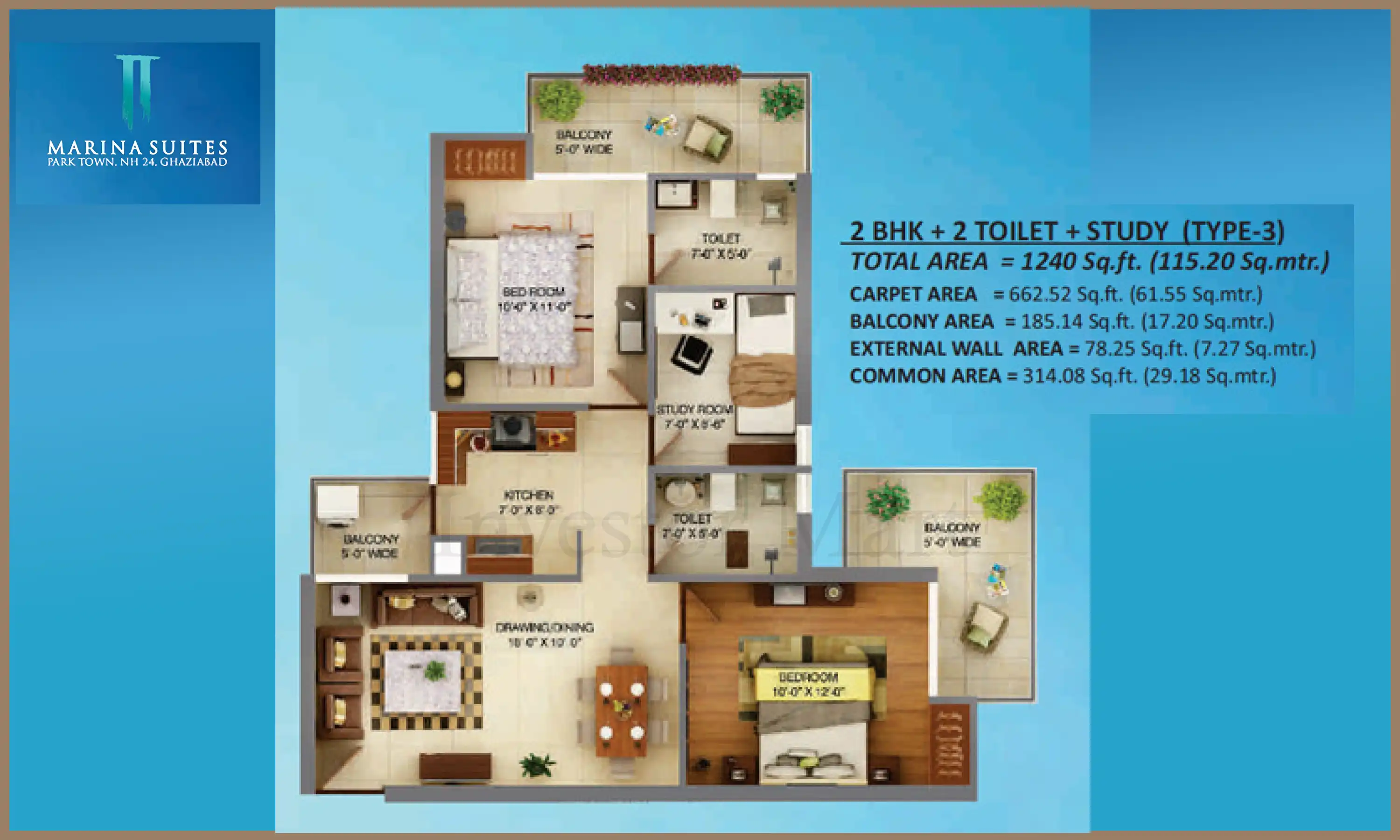 1240 Sqft
