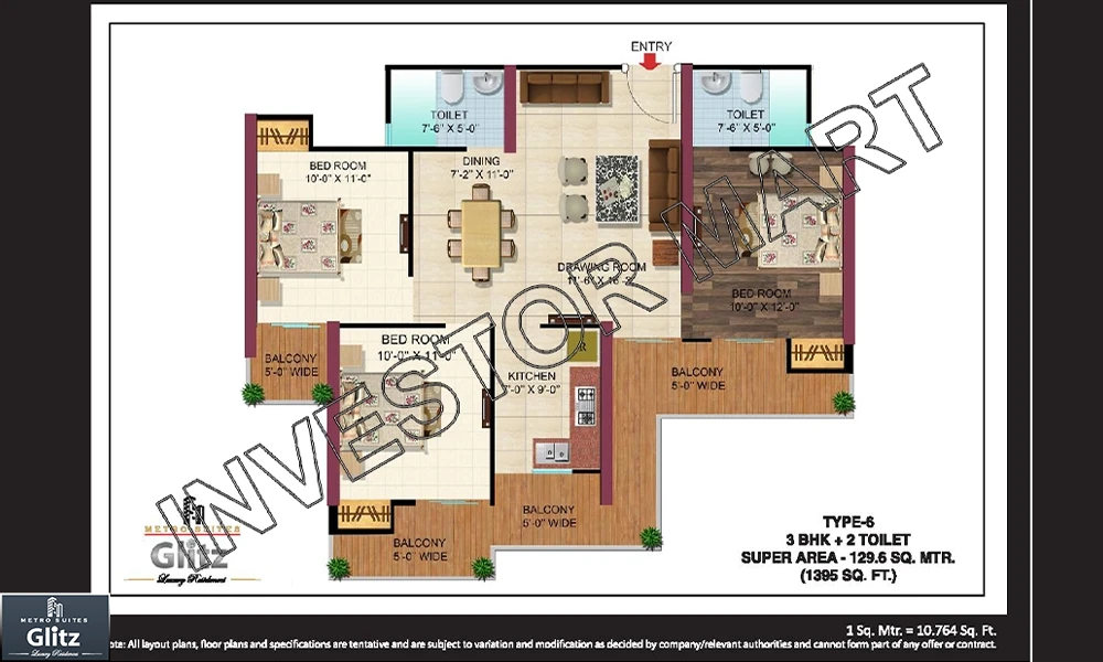 1395 Sqft