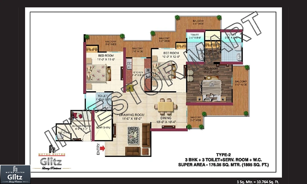 1895 Sqft