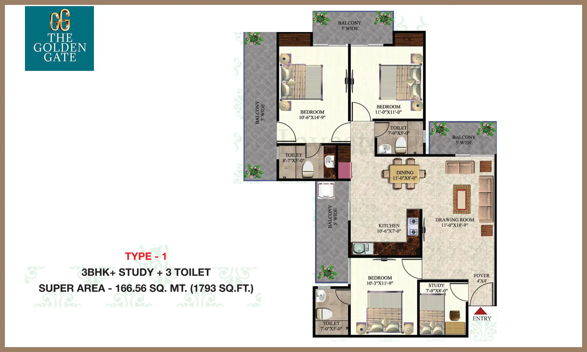 1793 Sqft