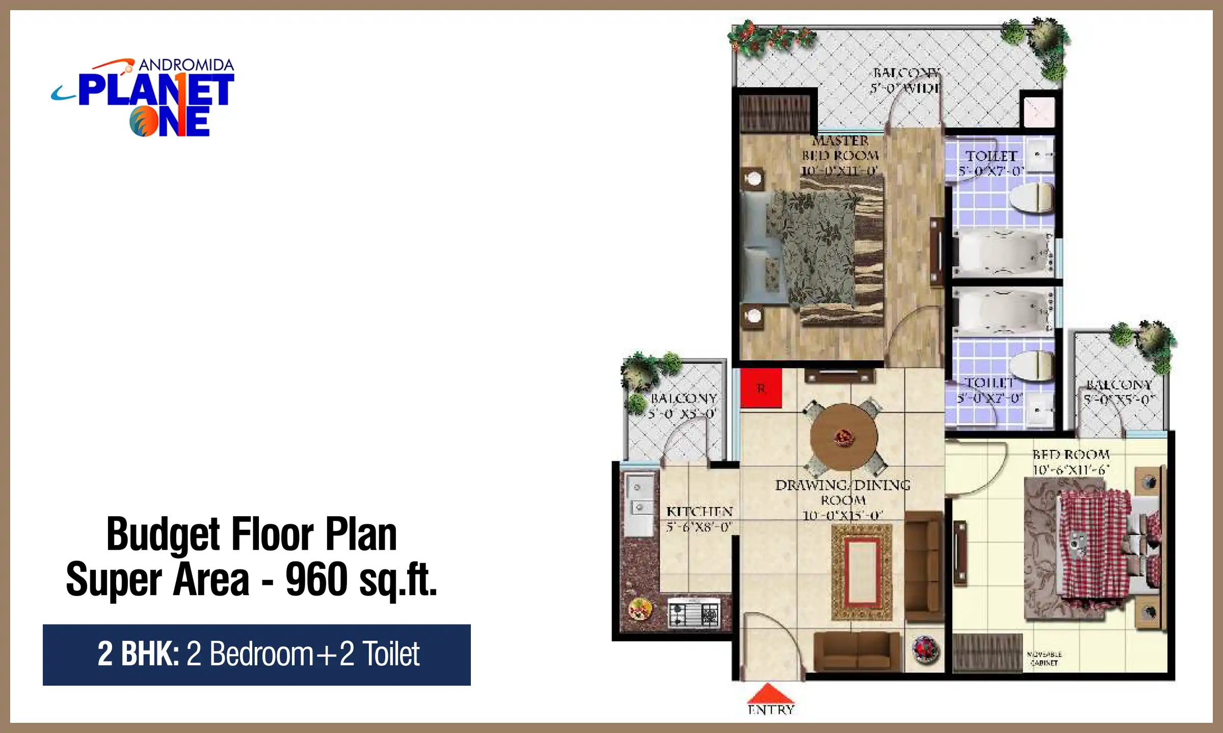 960 Sqft