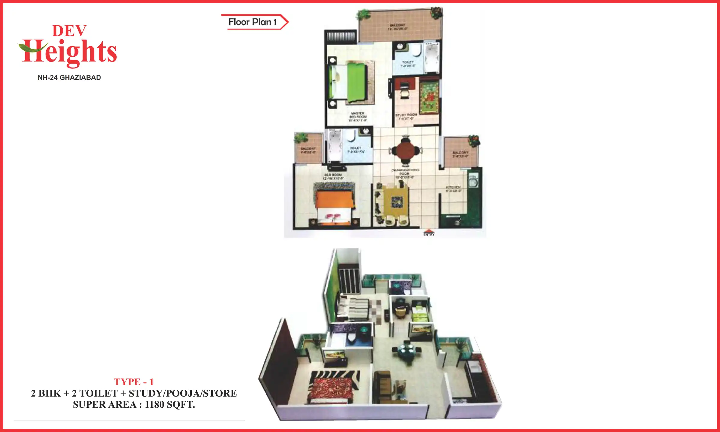 1180 Sqft