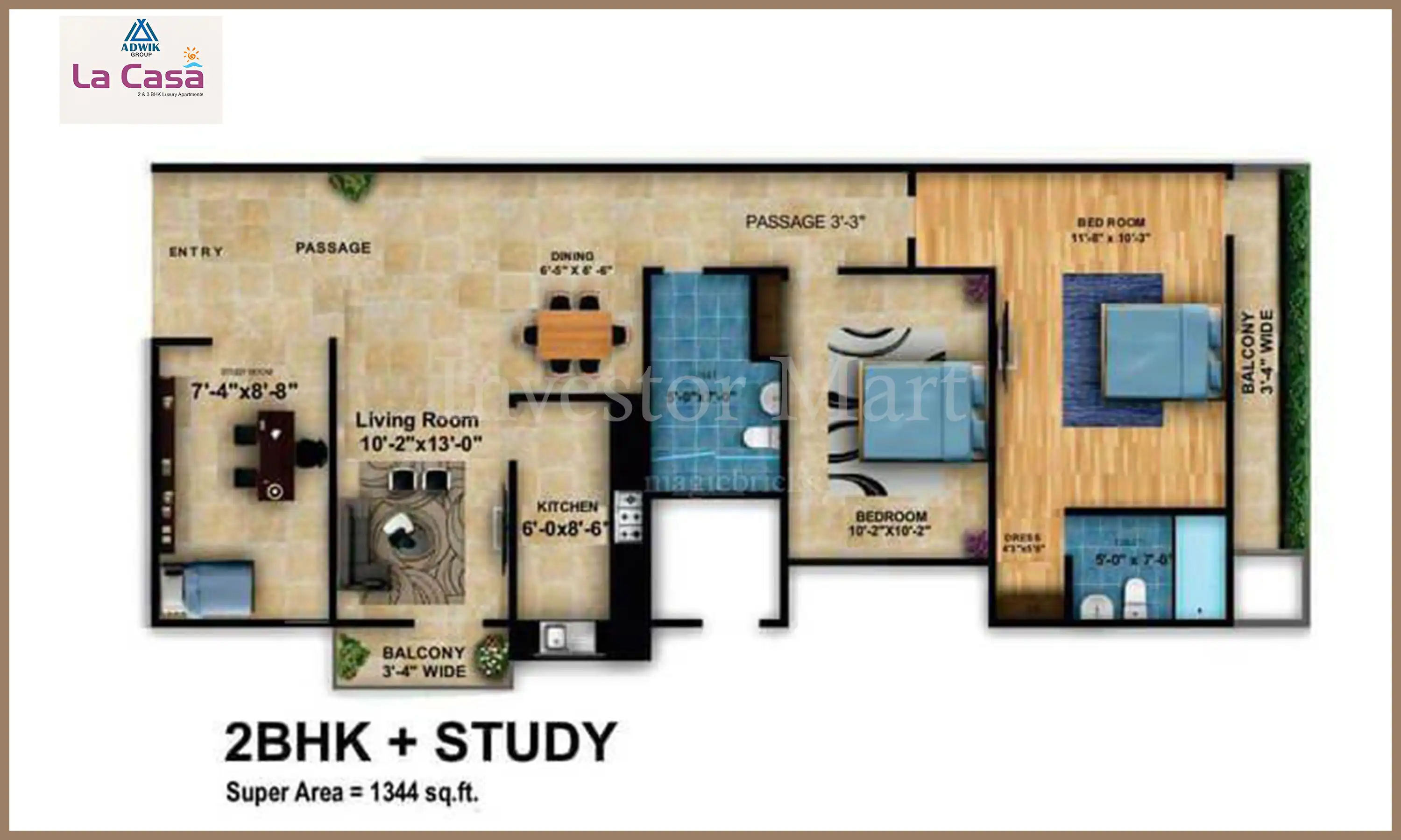 1344 Sqft