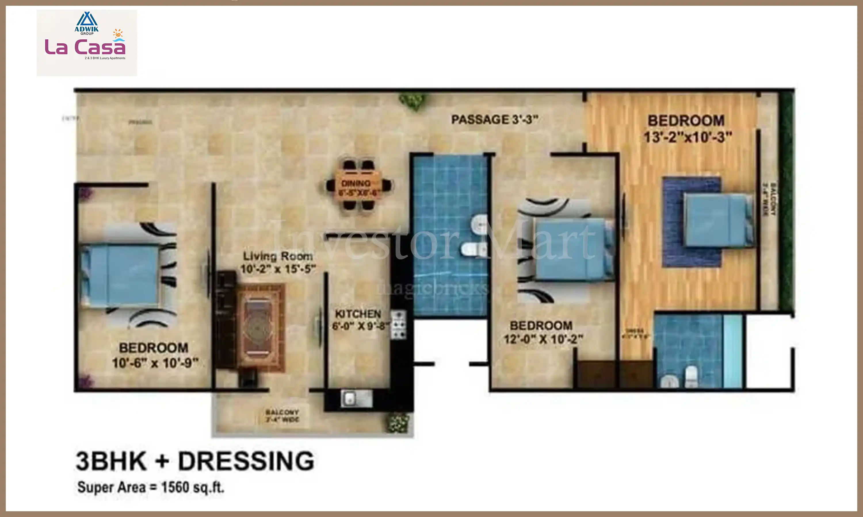 1560 Sqft