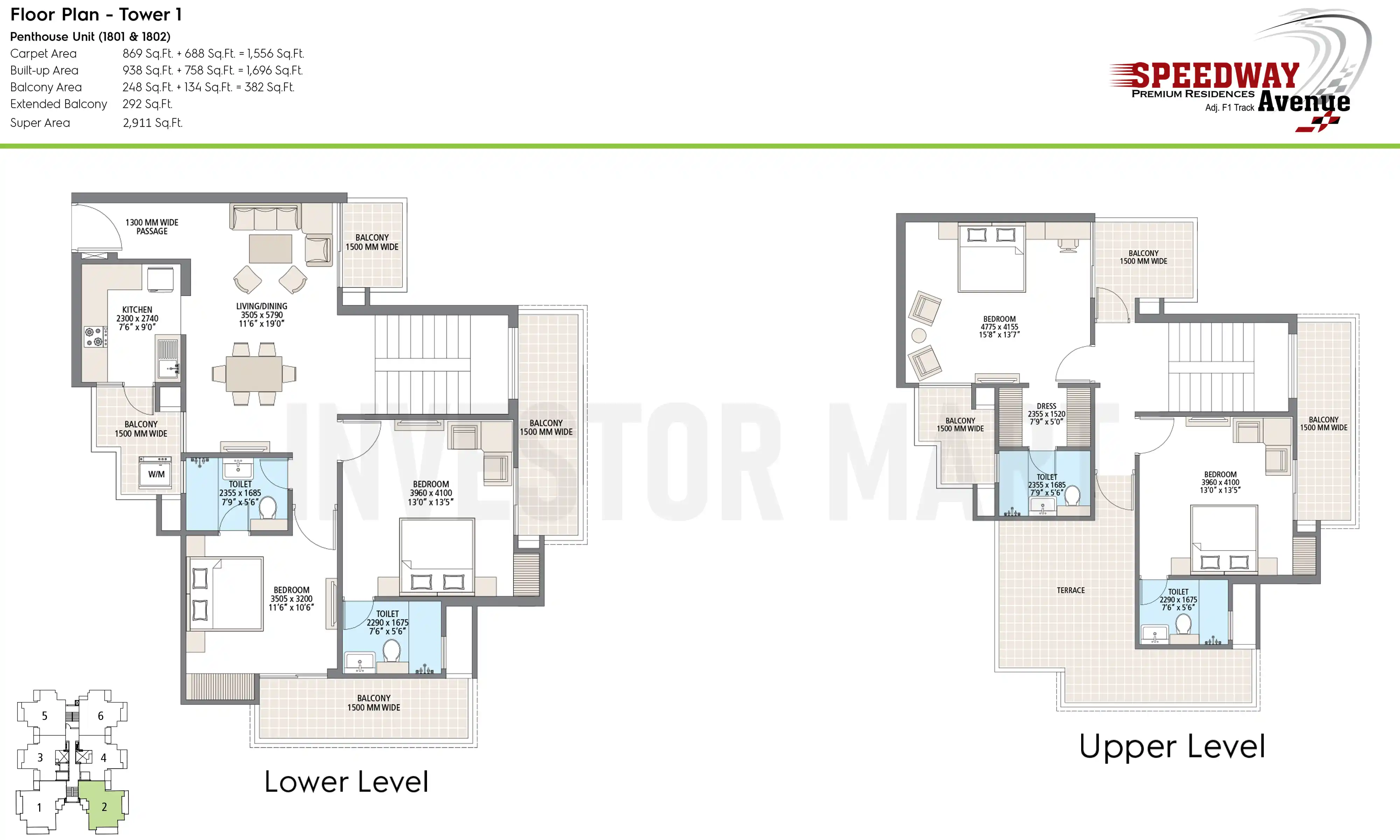 2911 Sqft