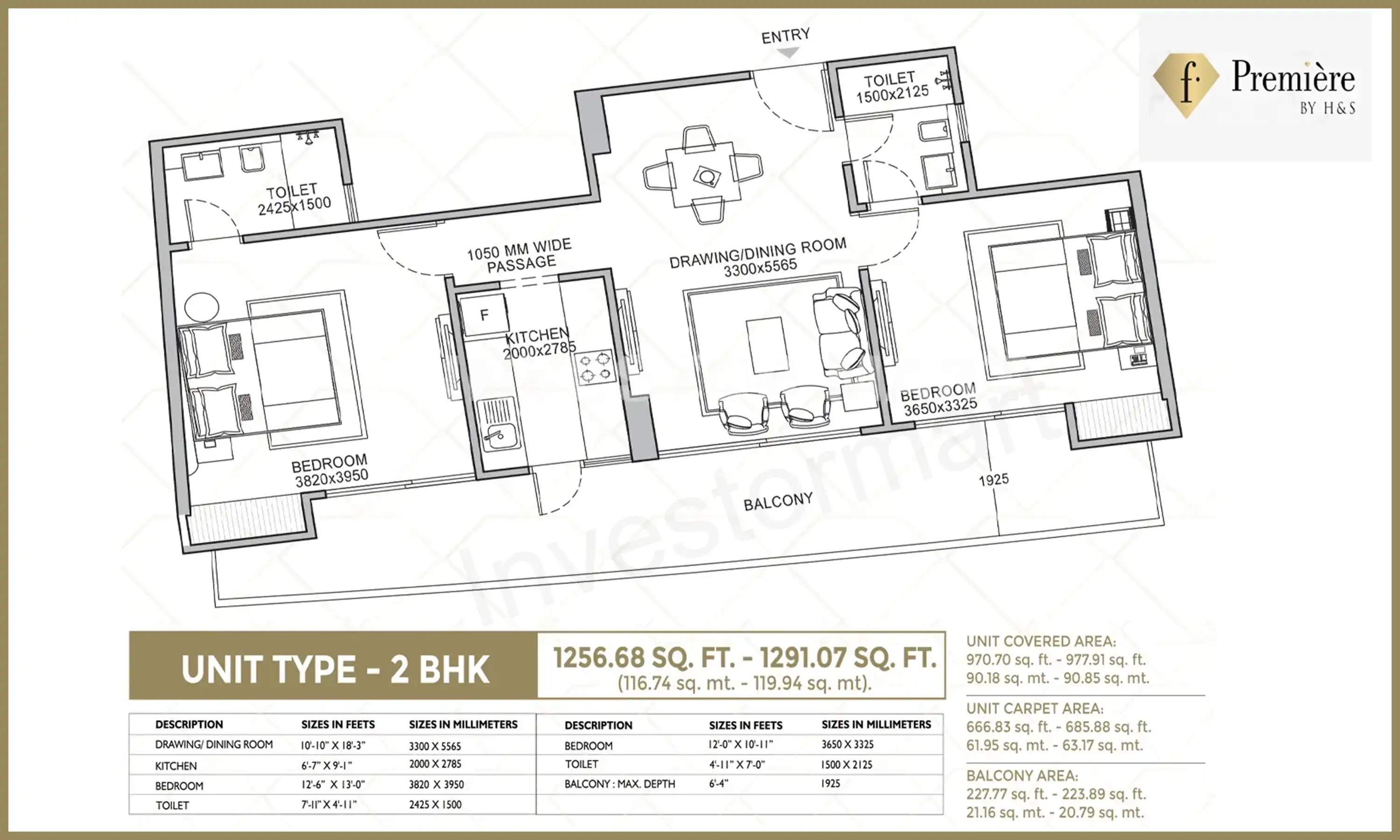 1257 Sqft