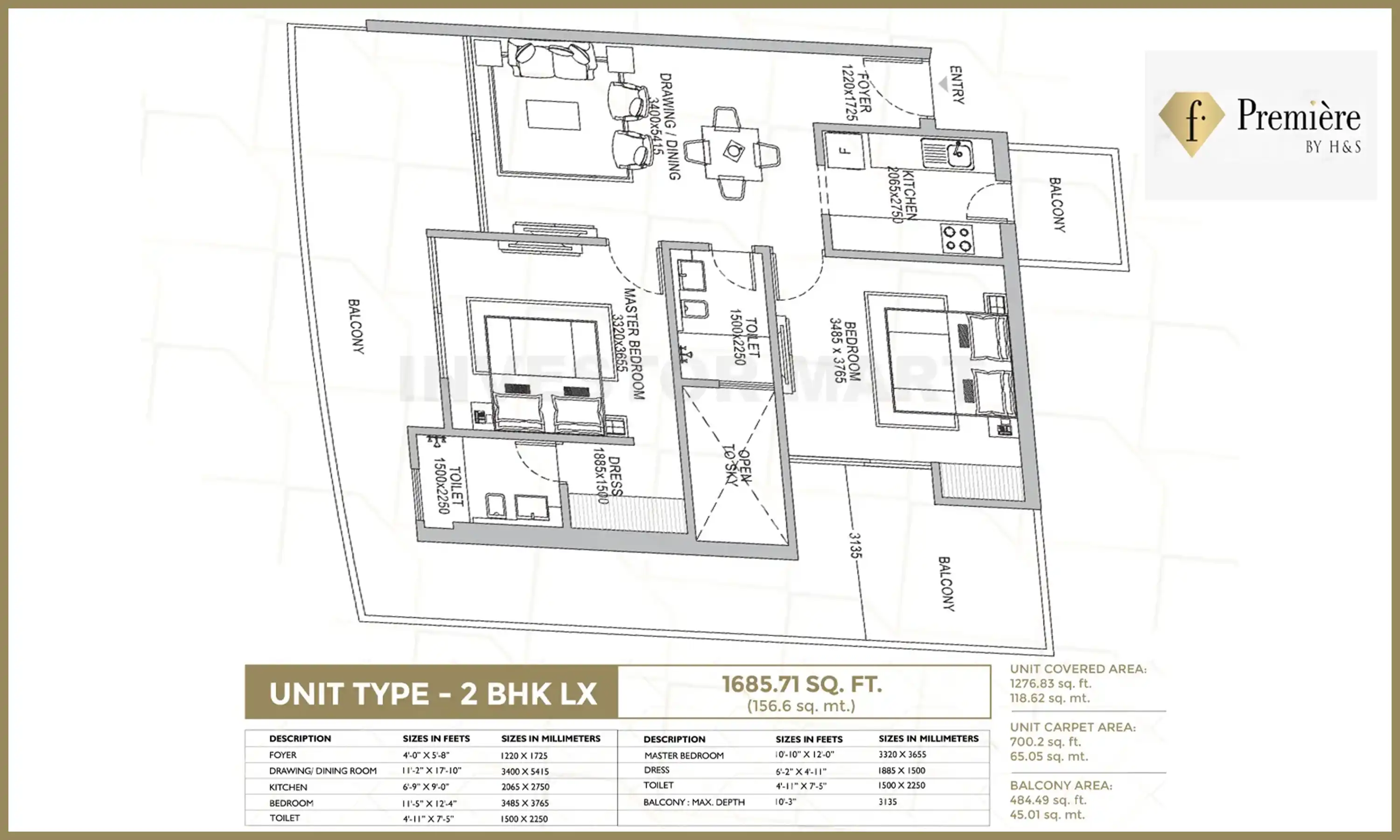 1685 Sqft