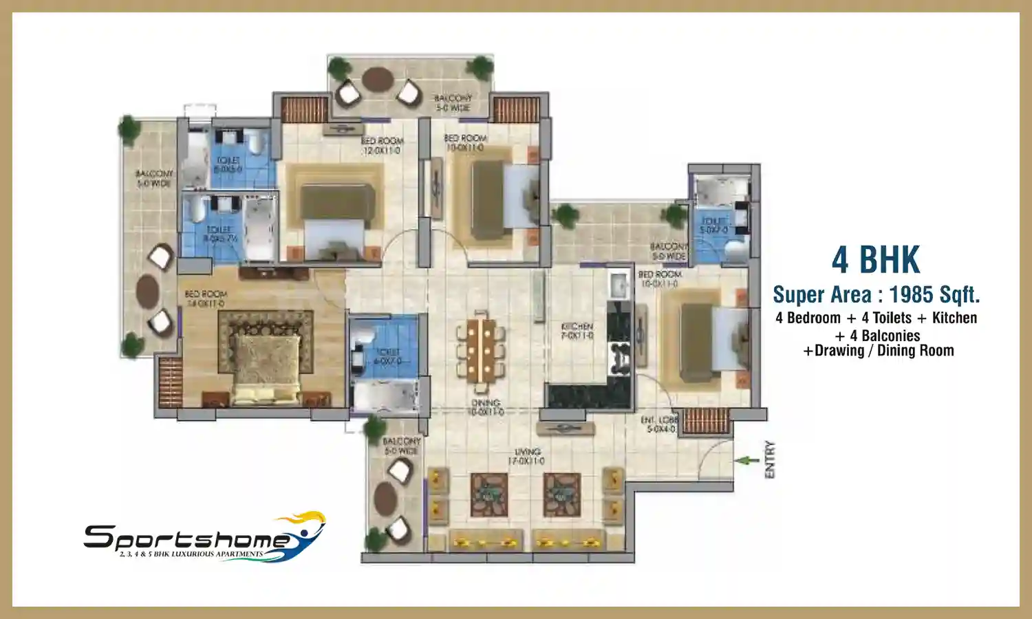 1985 Sqft