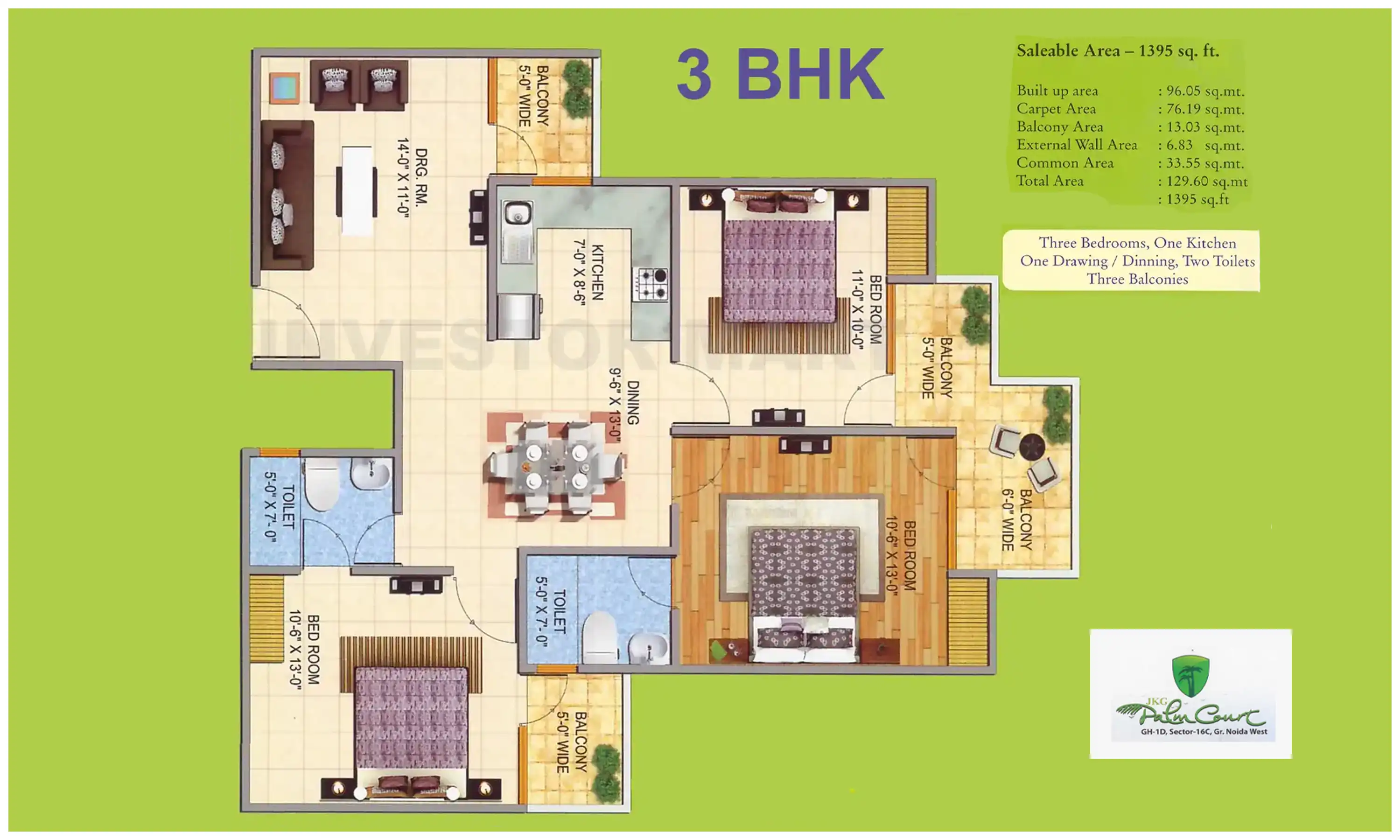 1395 Sqft