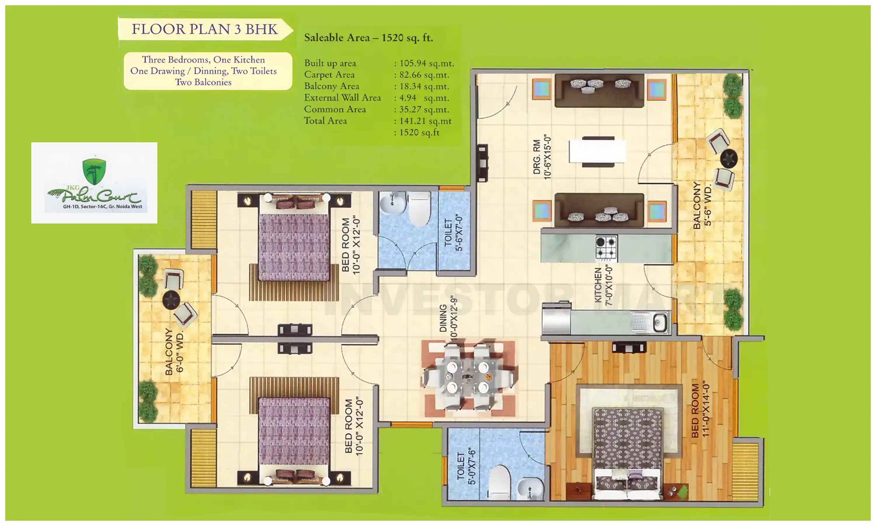 1520 Sqft