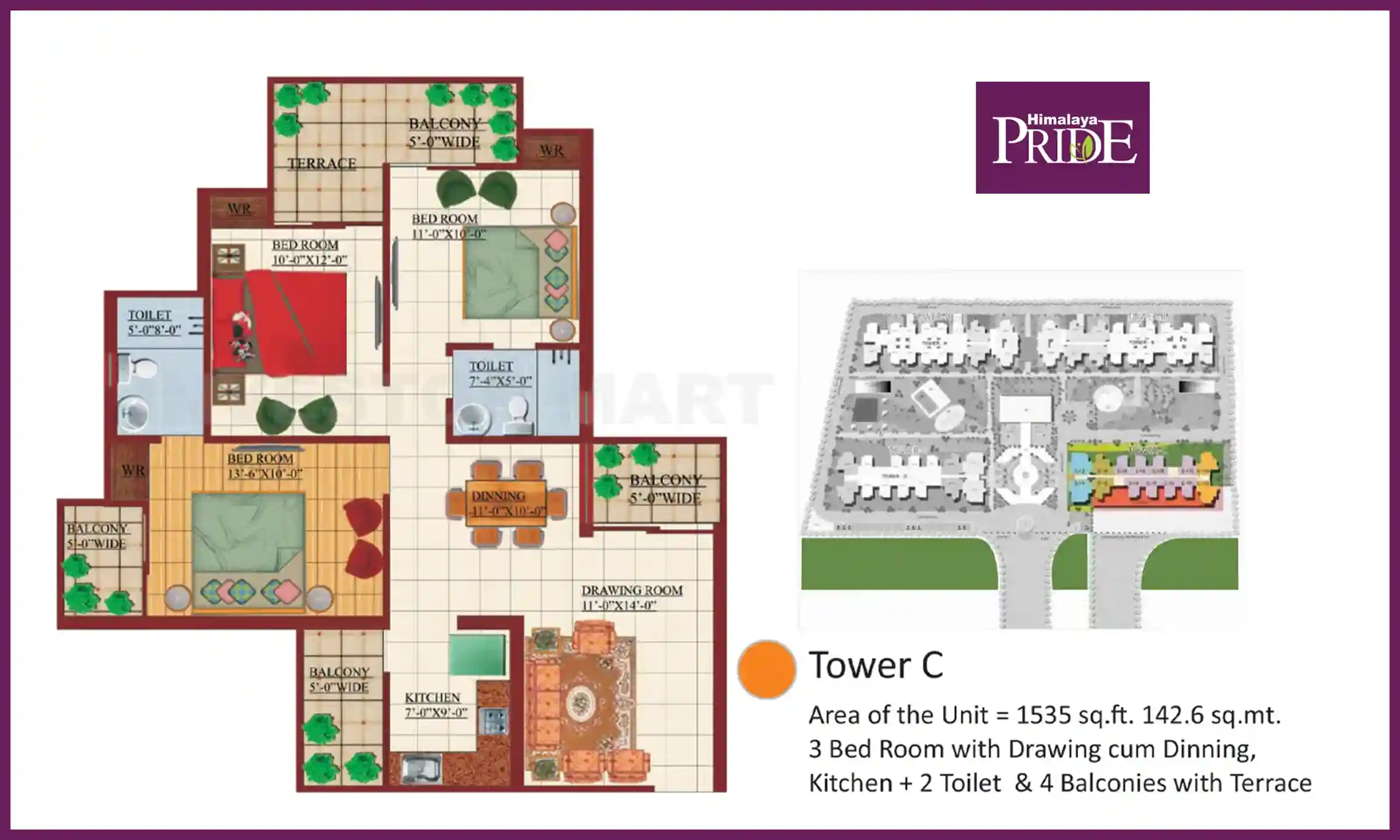 1535 Sqft