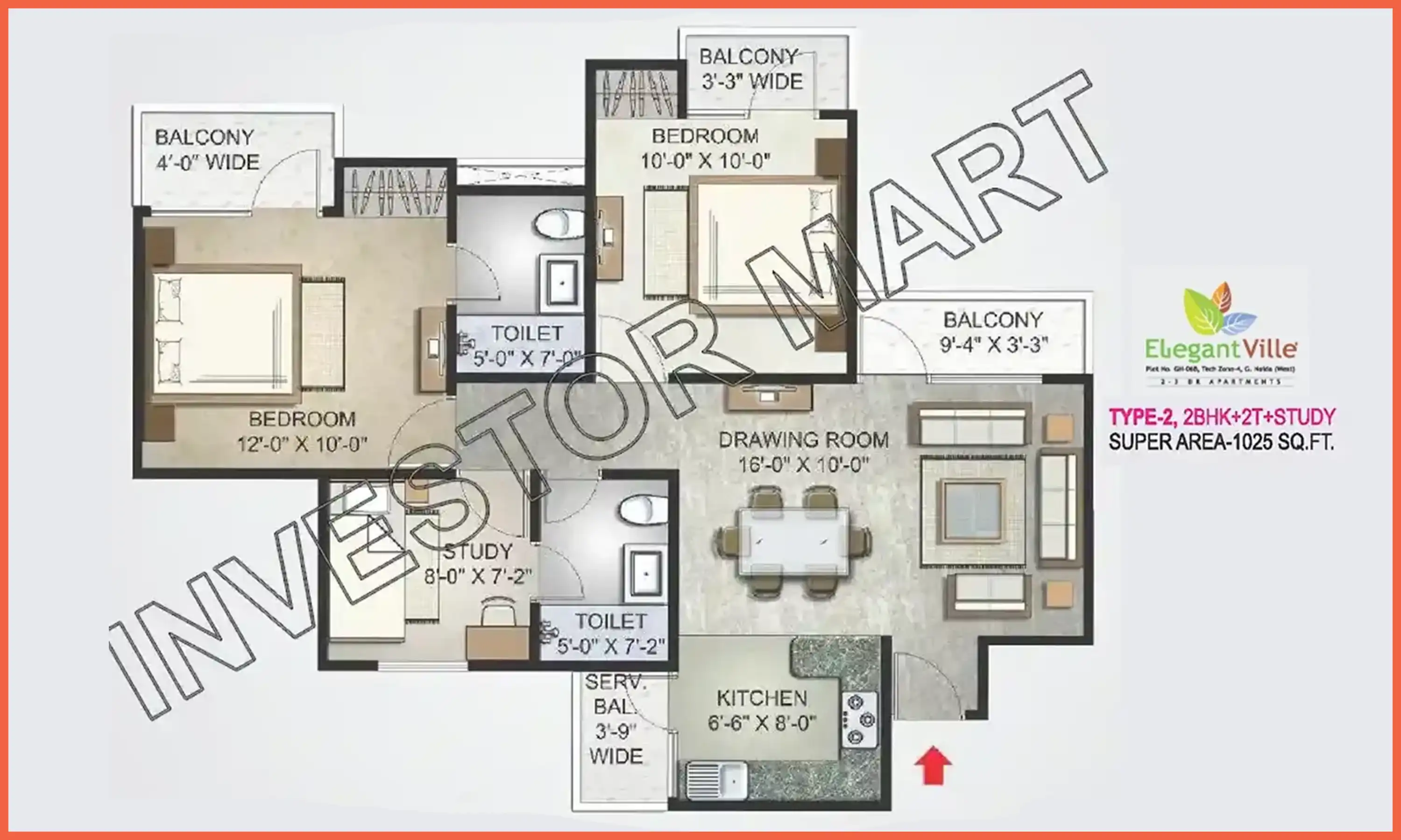 1025 Sqft