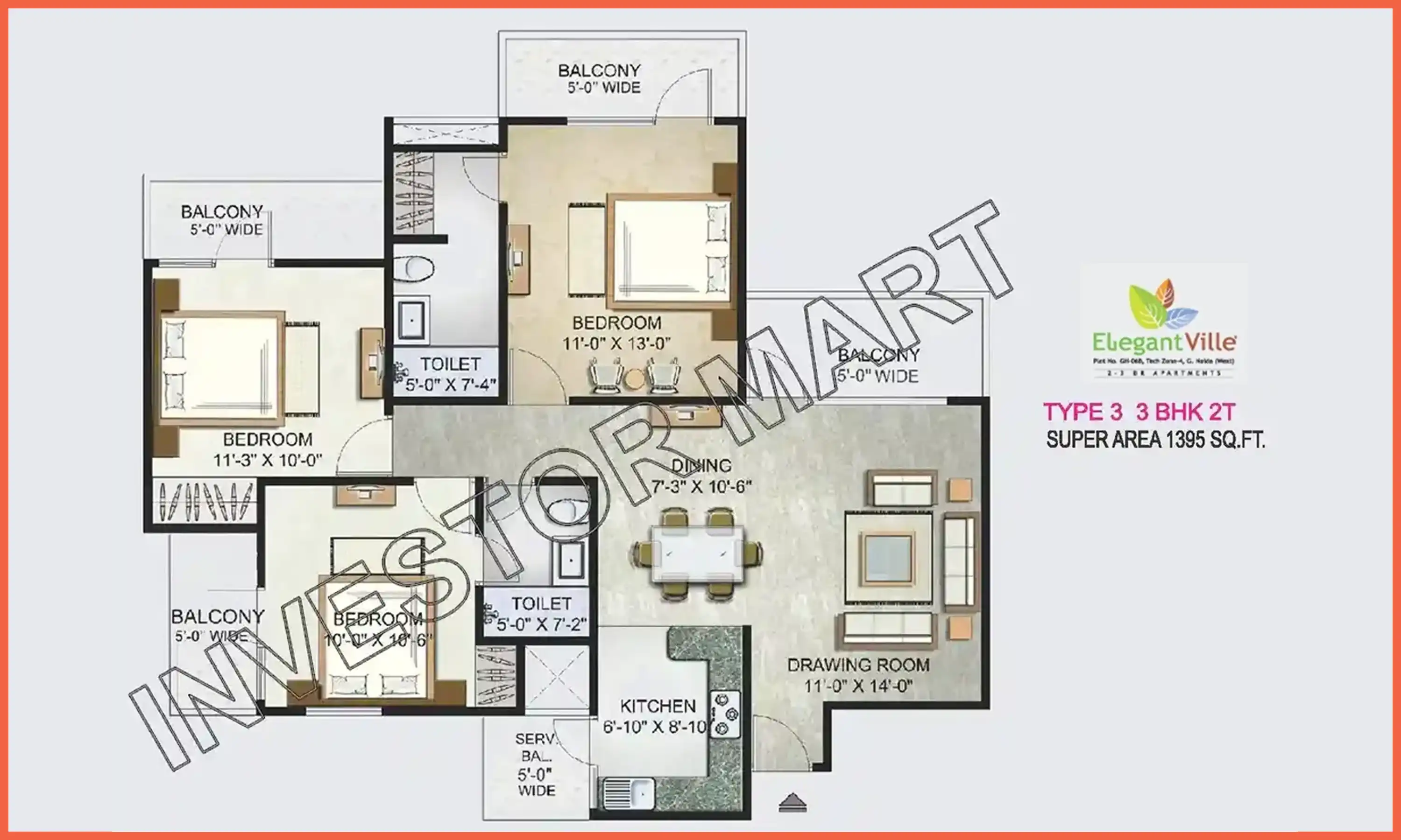 1395 Sqft