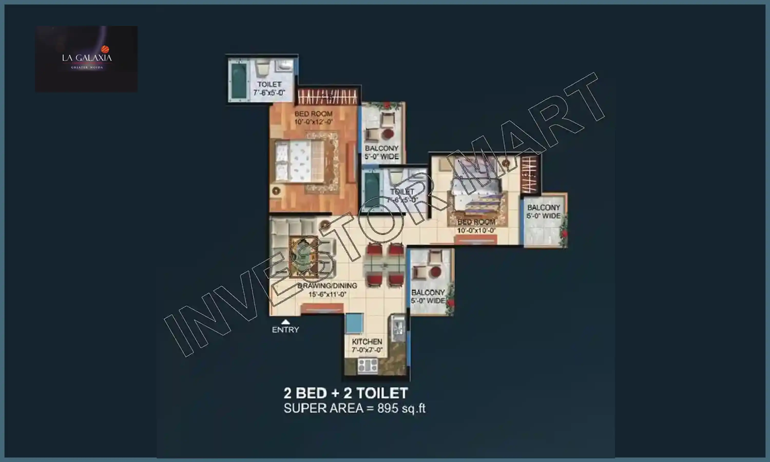 895 Sqft