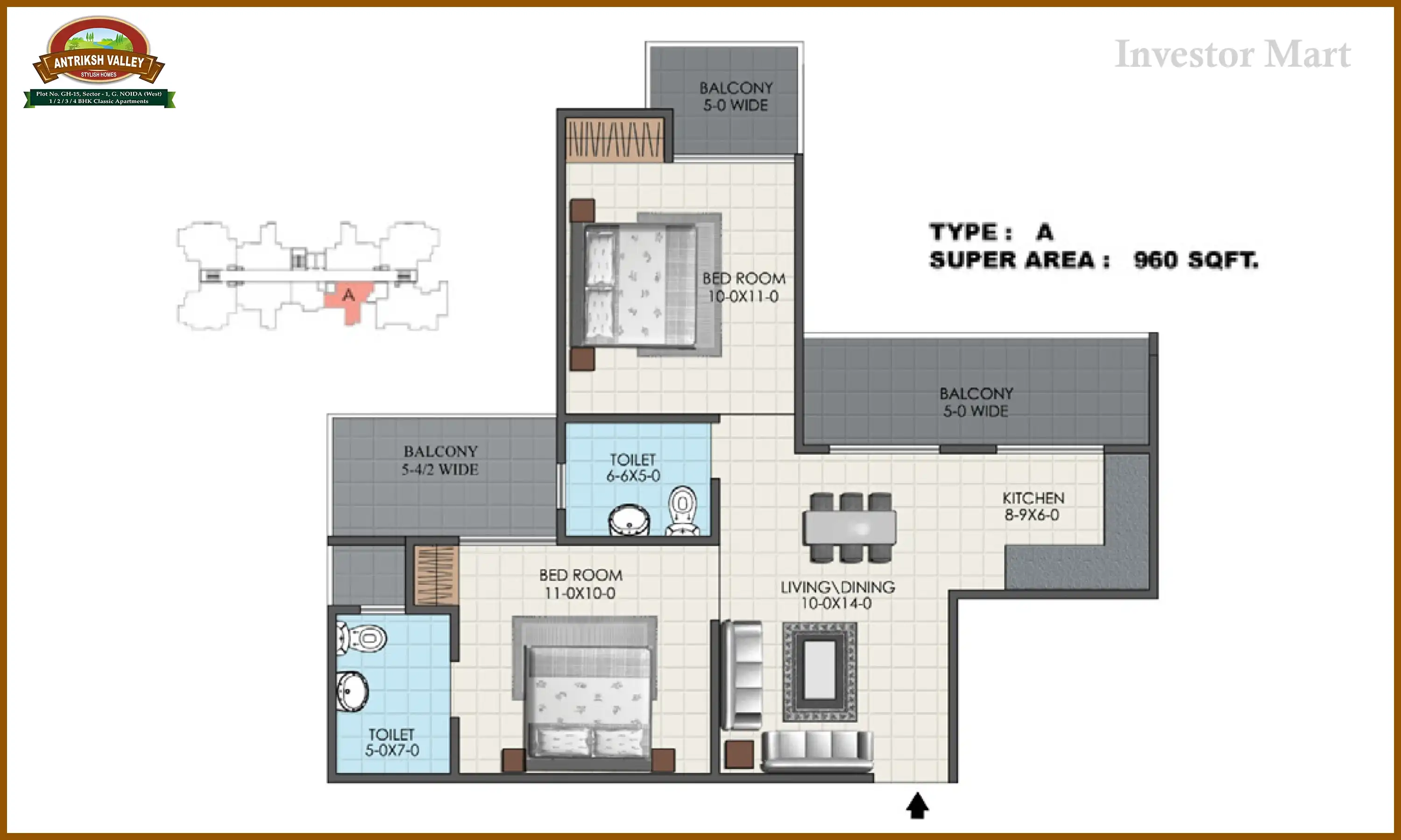 960 Sqft