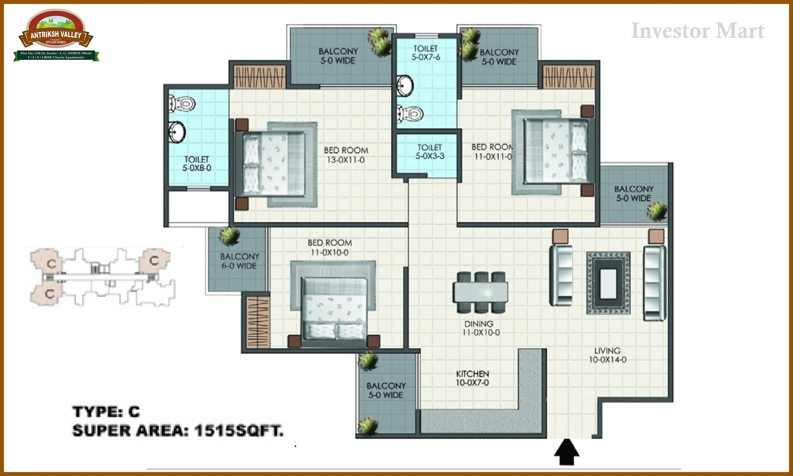 1515 Sqft