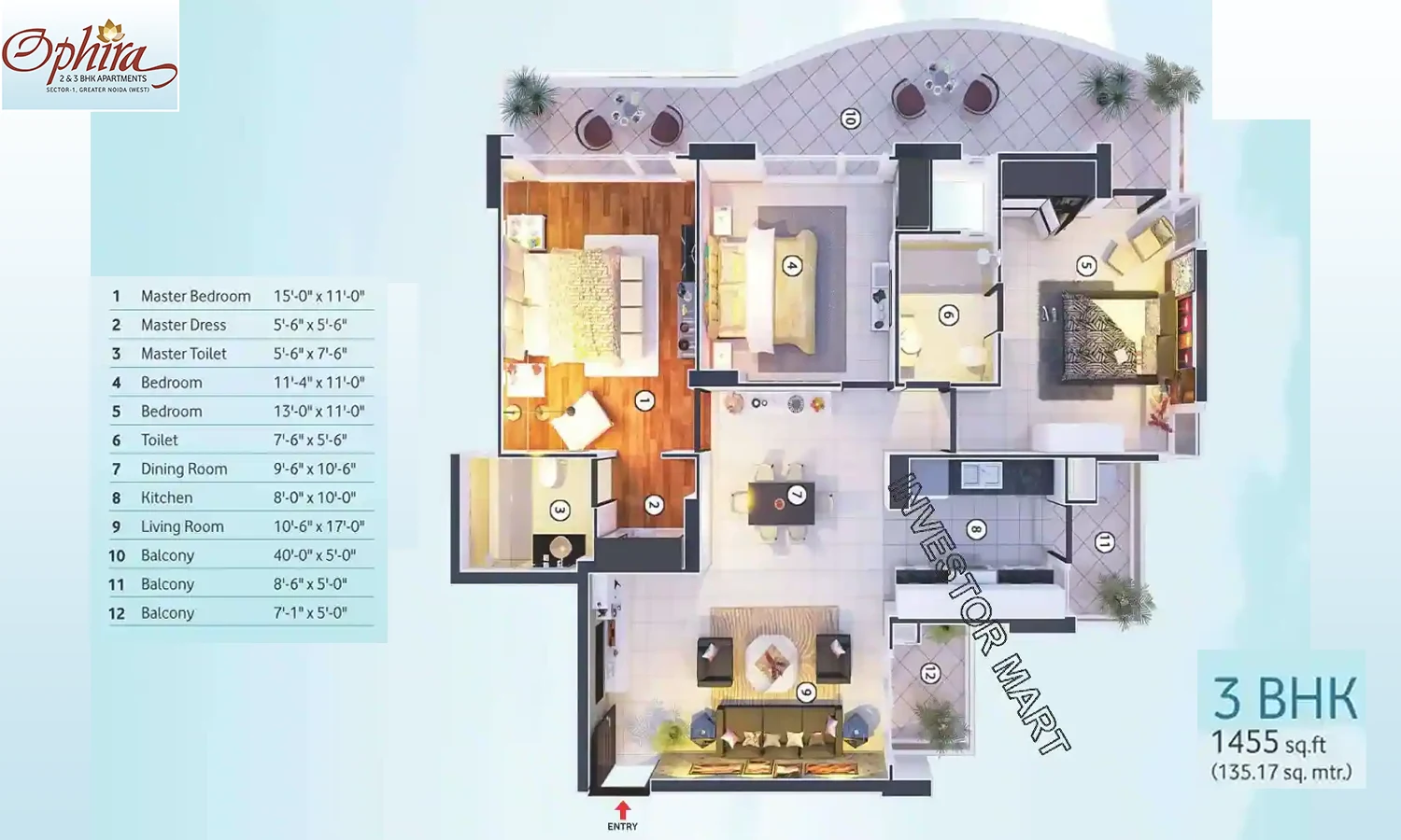 1455 Sqft