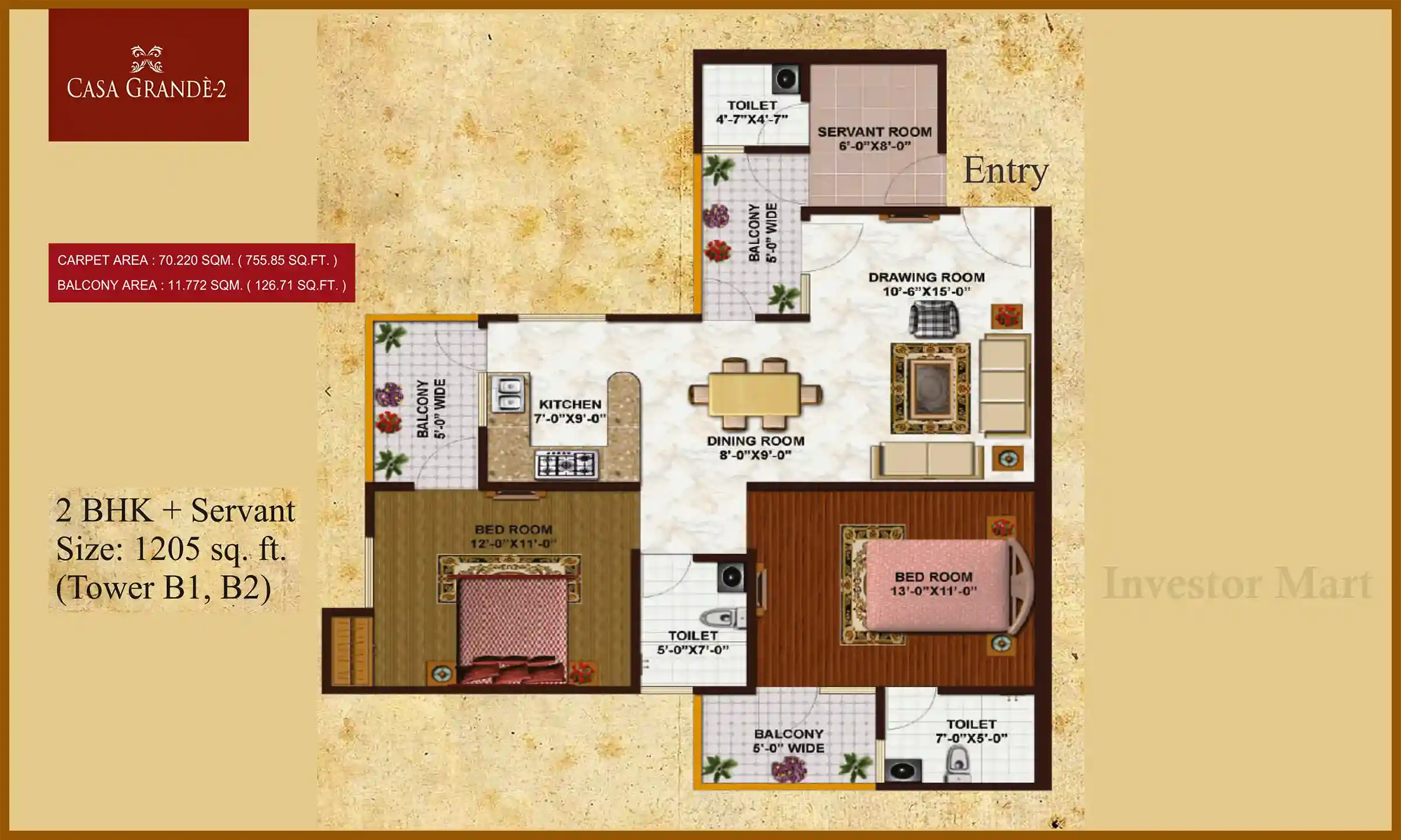 1205 Sqft