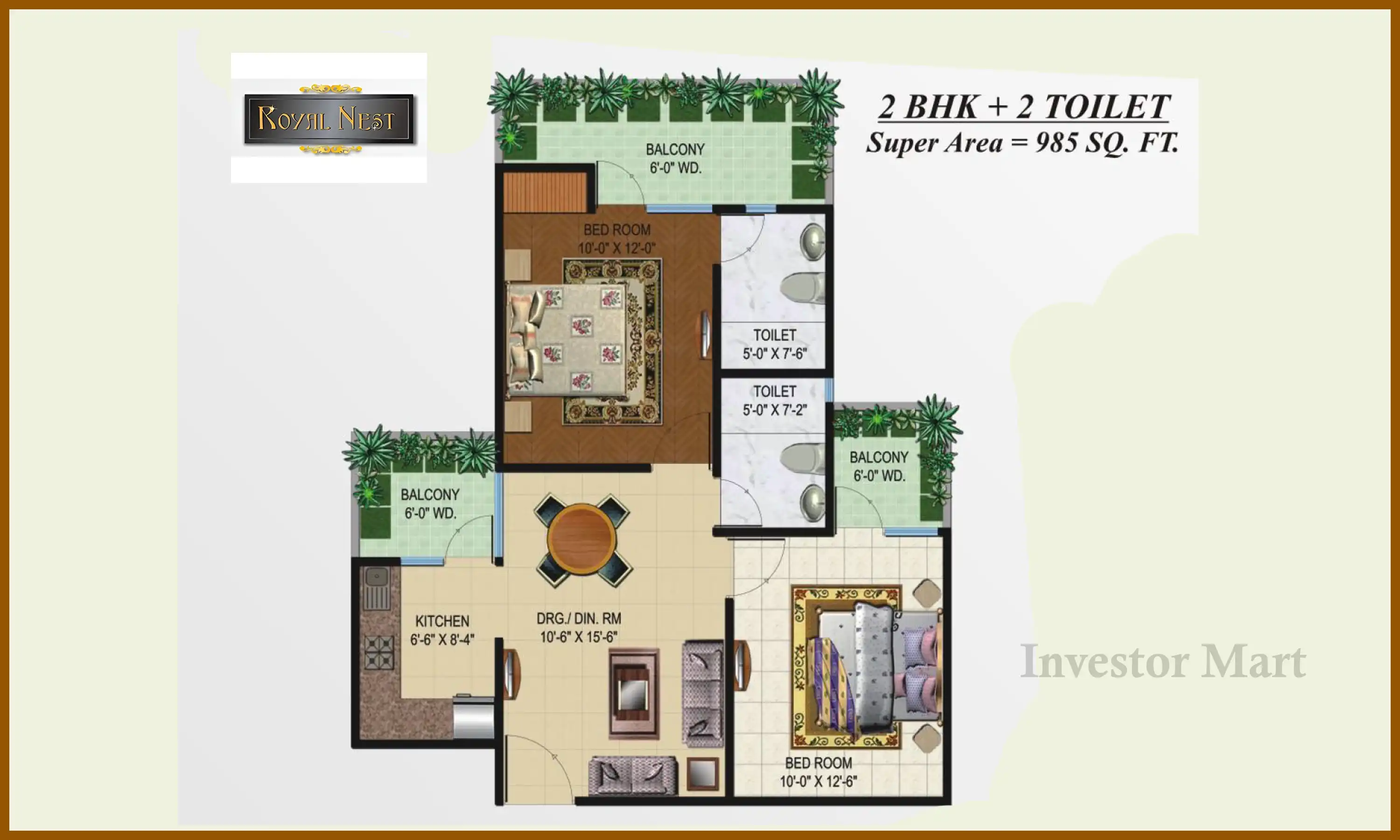 985 Sqft