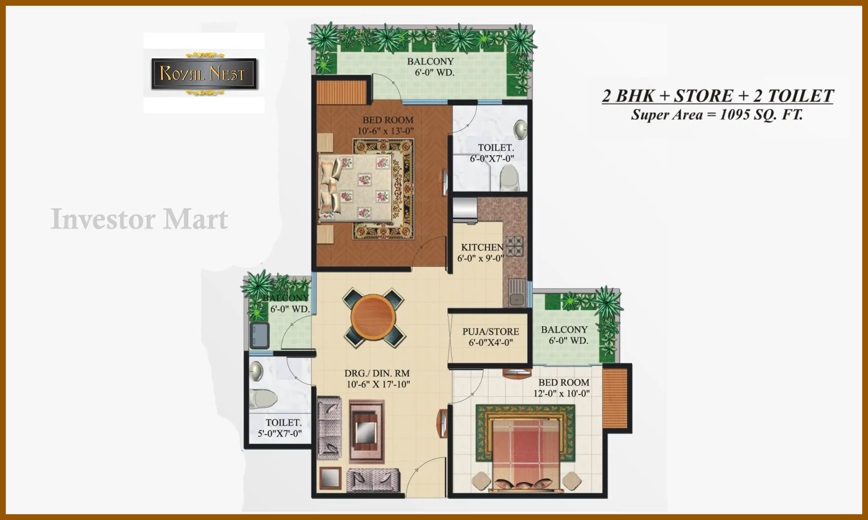 1095 Sqft