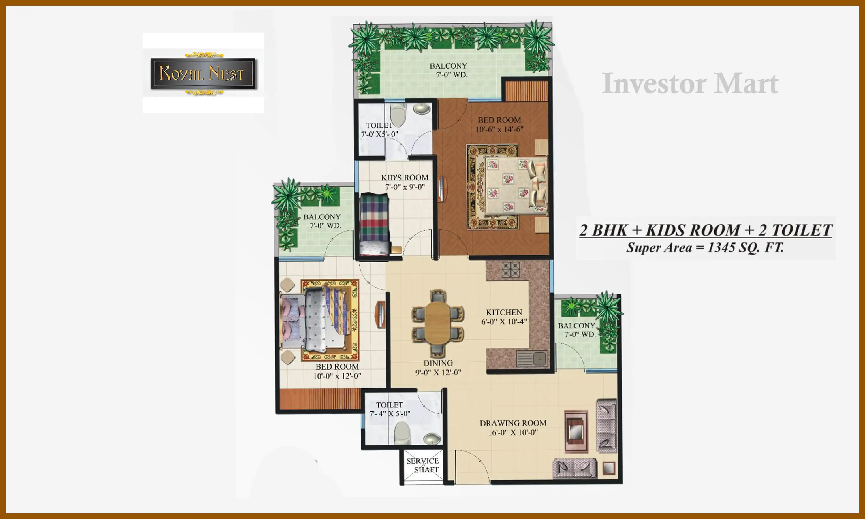 1345 Sqft