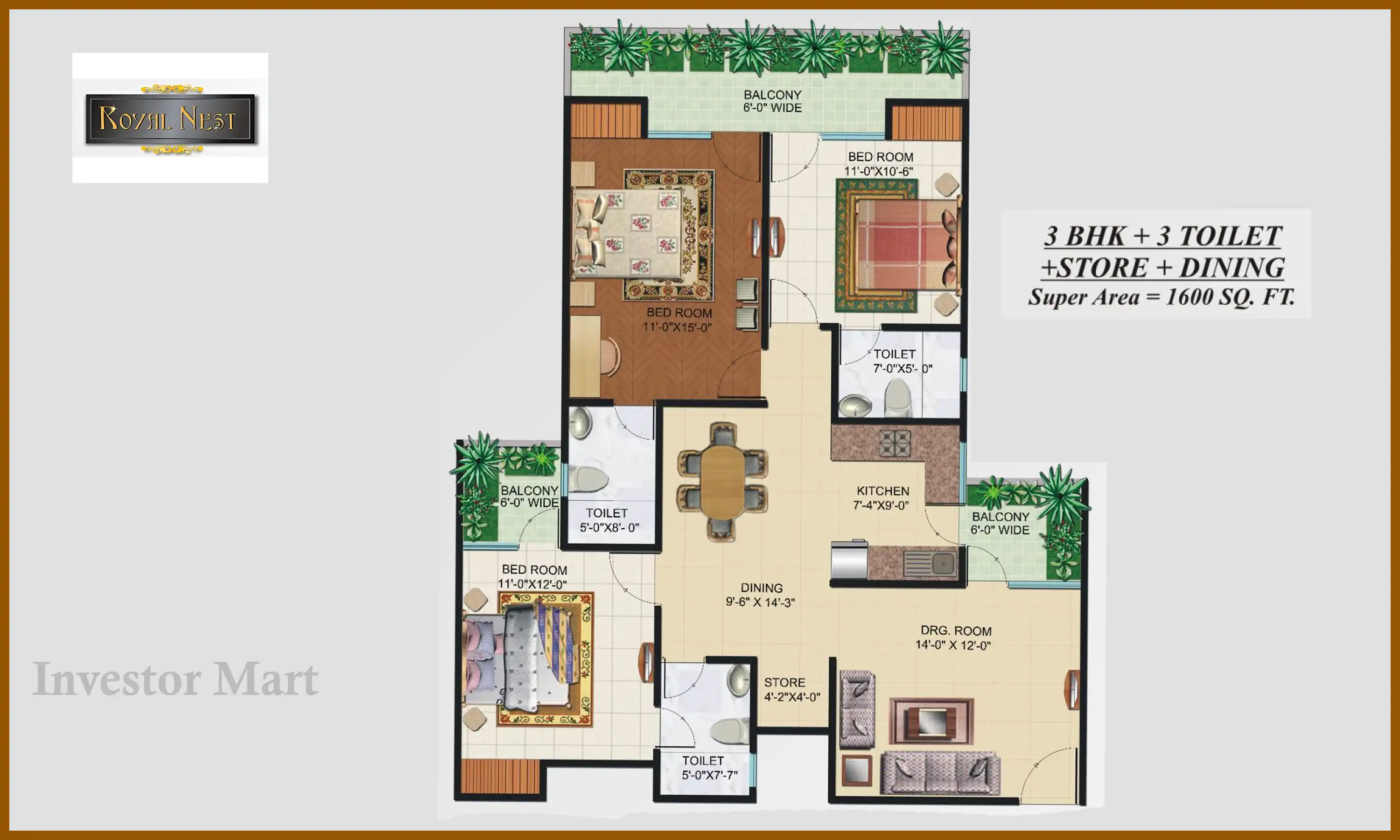 1600 Sqft