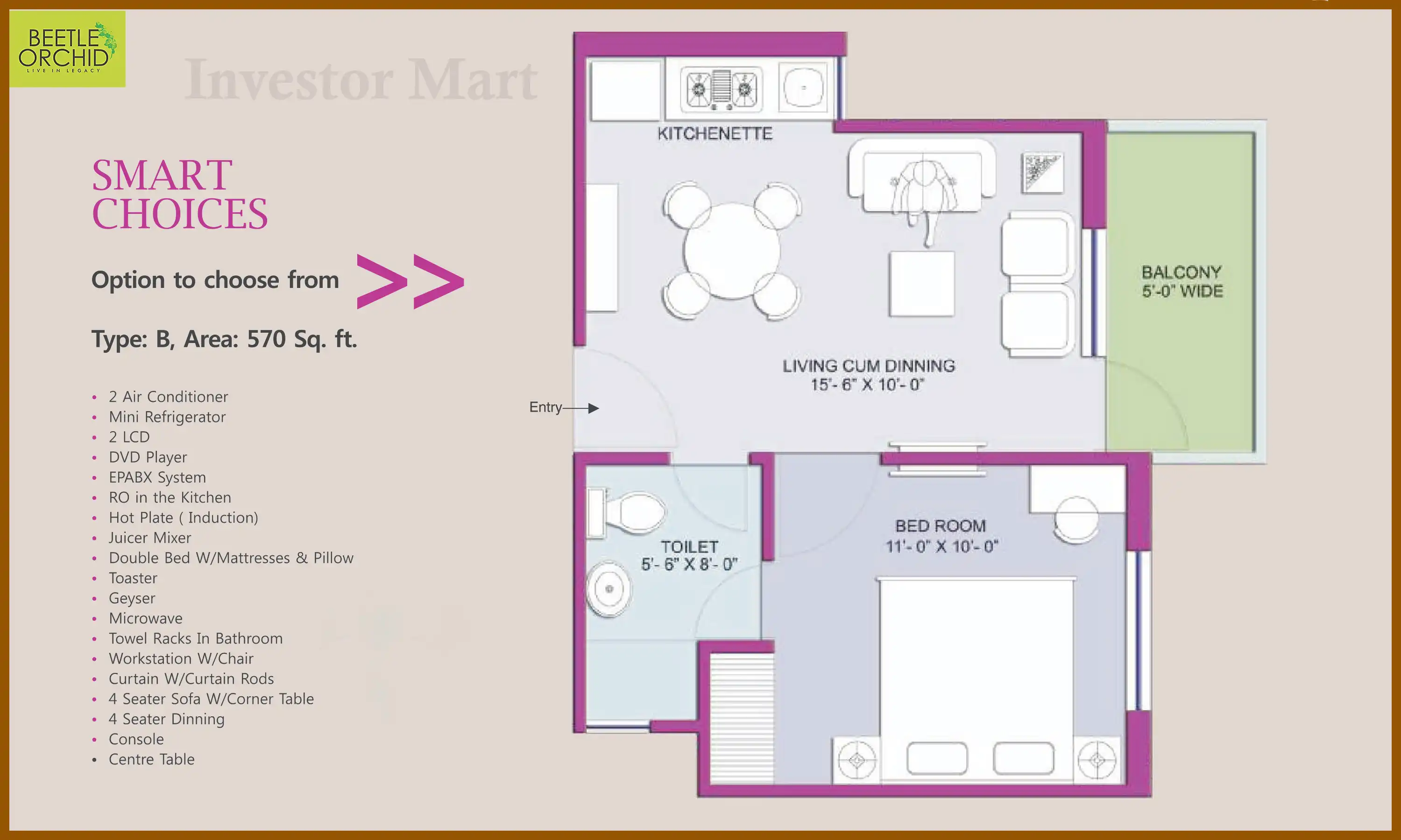 570 Sqft