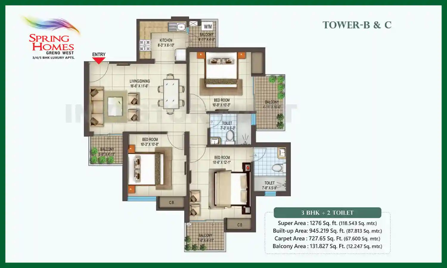 1276 Sqft