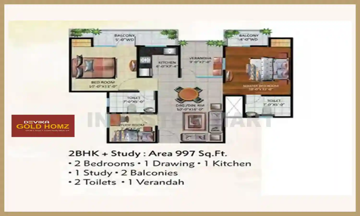 997 Sqft